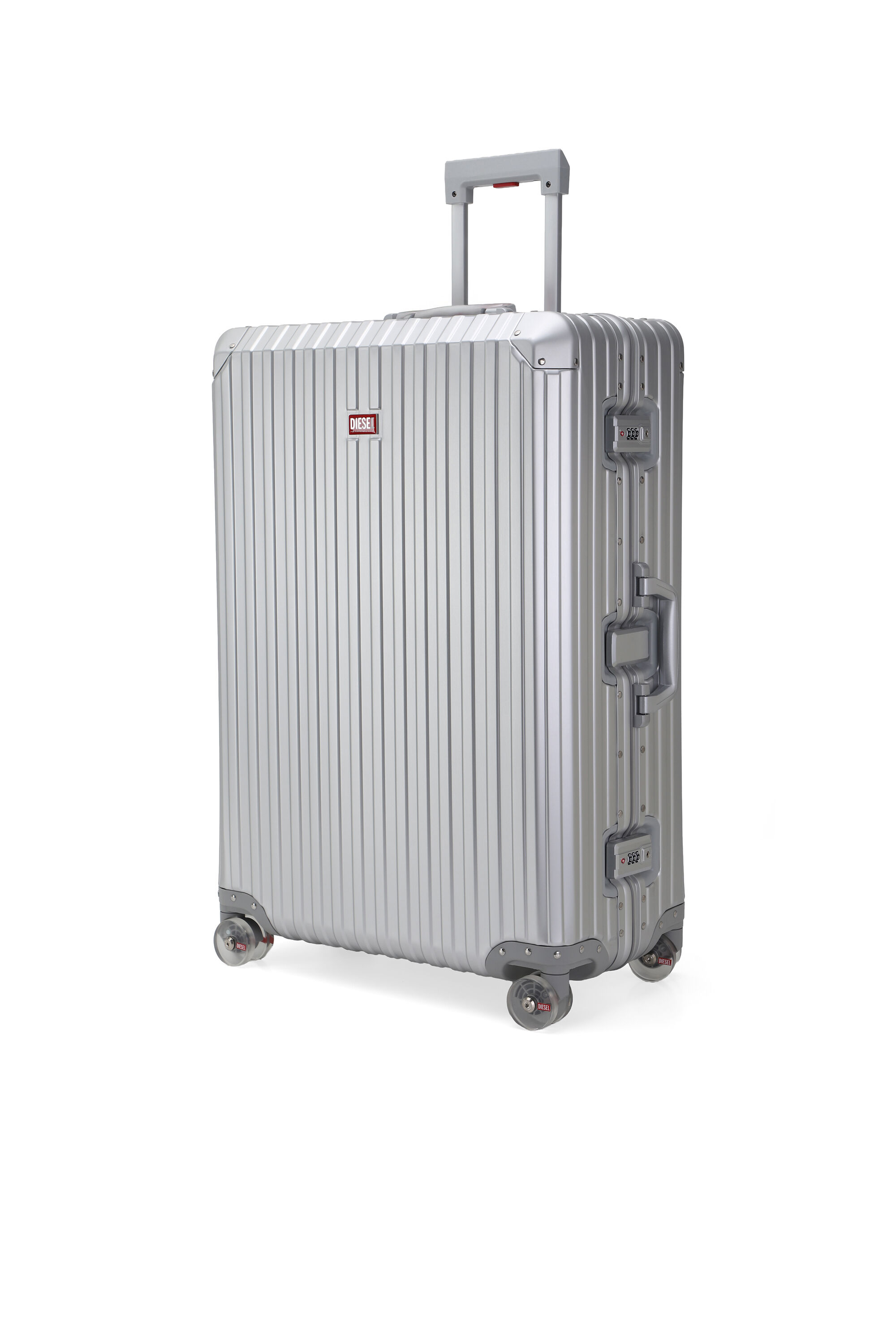Diesel - DIESEL ALUMINUM TROLLEY- DSL002, Unisex's Aluminum suitcase size L in Silver - 5