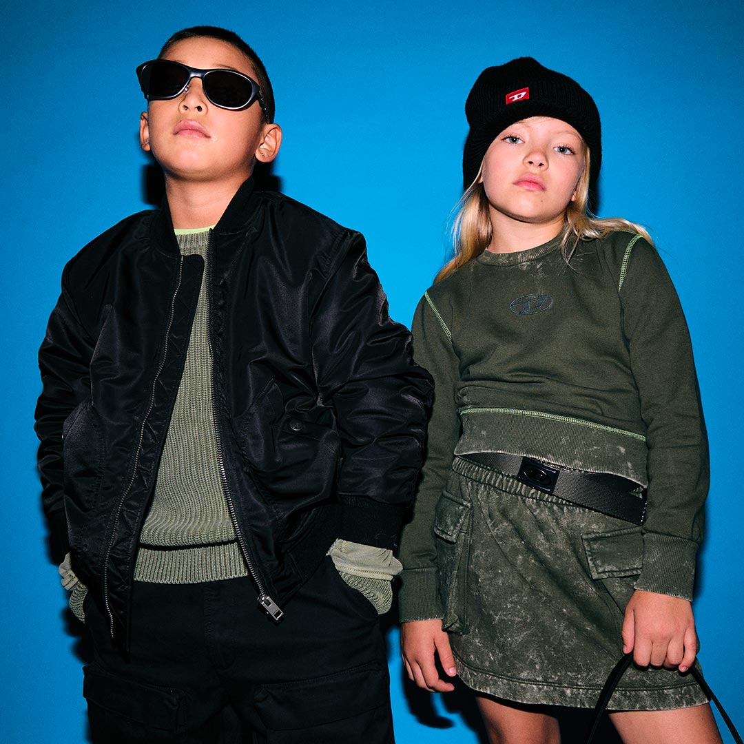 Kids wearing Diesel FW24 Collection
