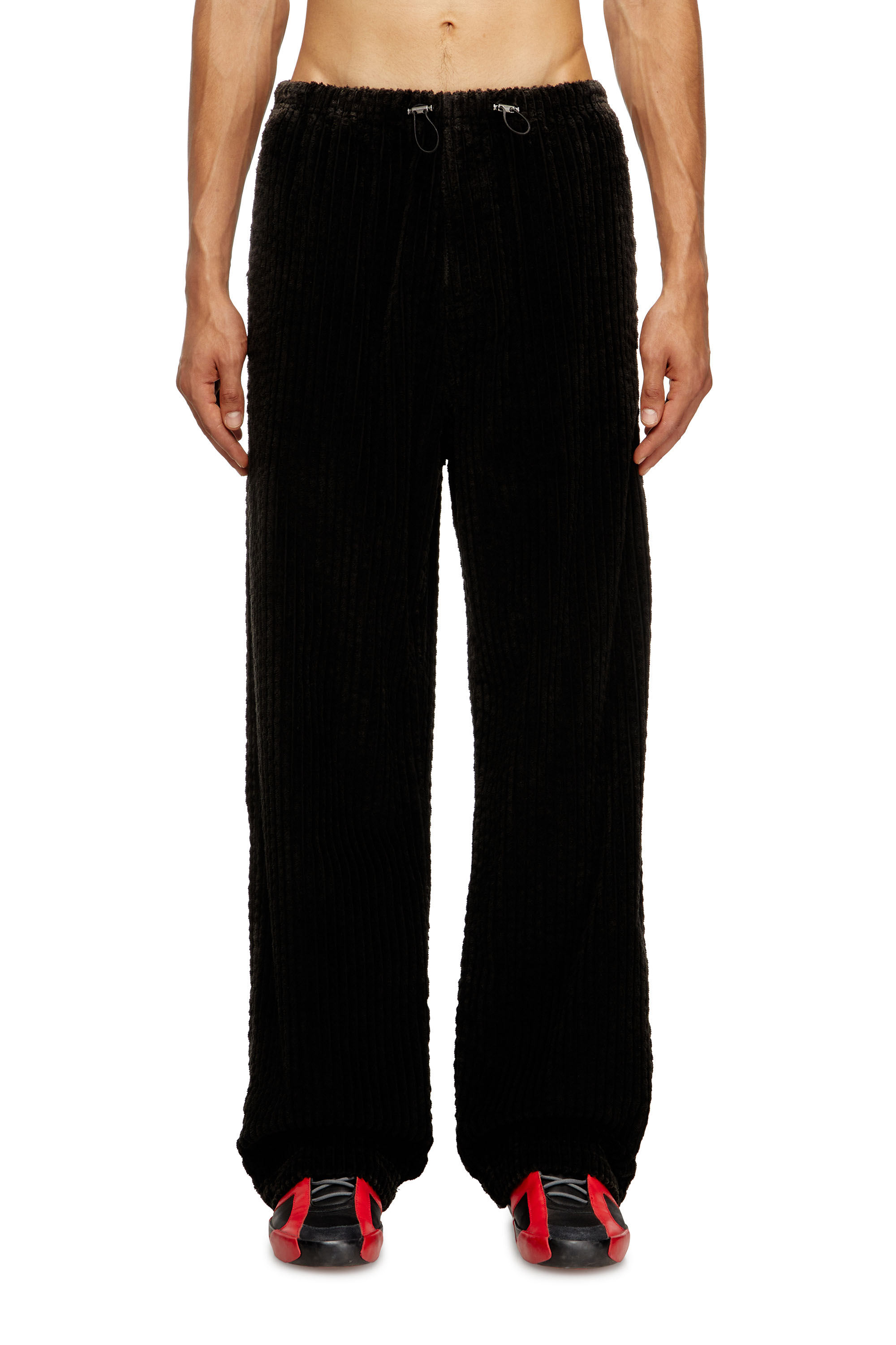 P-MARTIAL, Brown Diesel - P-MARTIAL, Man's Corduroy pants with drawstring in Brown - 3