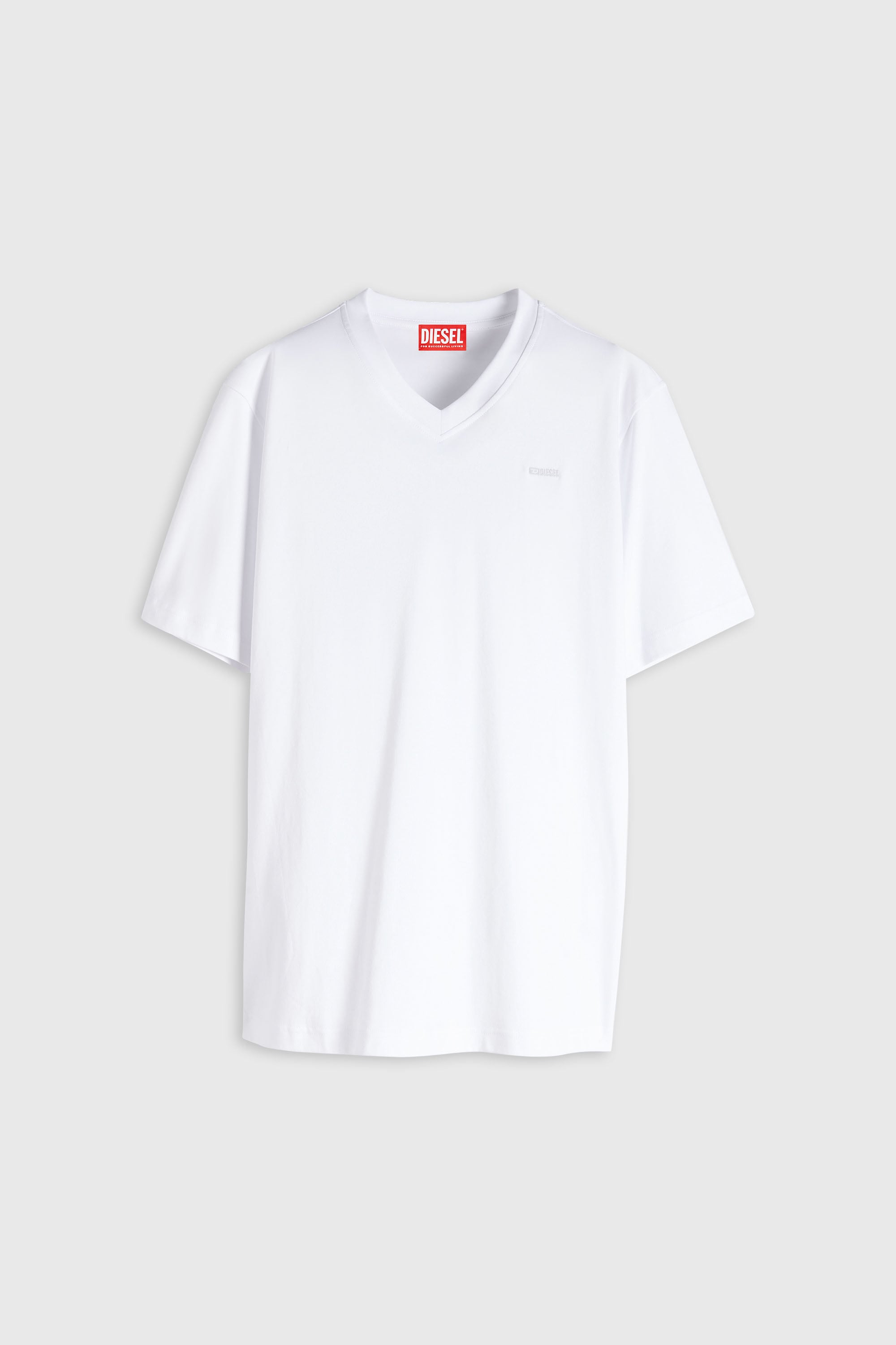Diesel - T-ADJUST-V-MICRODIV, Man's V-neck T-shirt with micro logo embroidery in null - 2