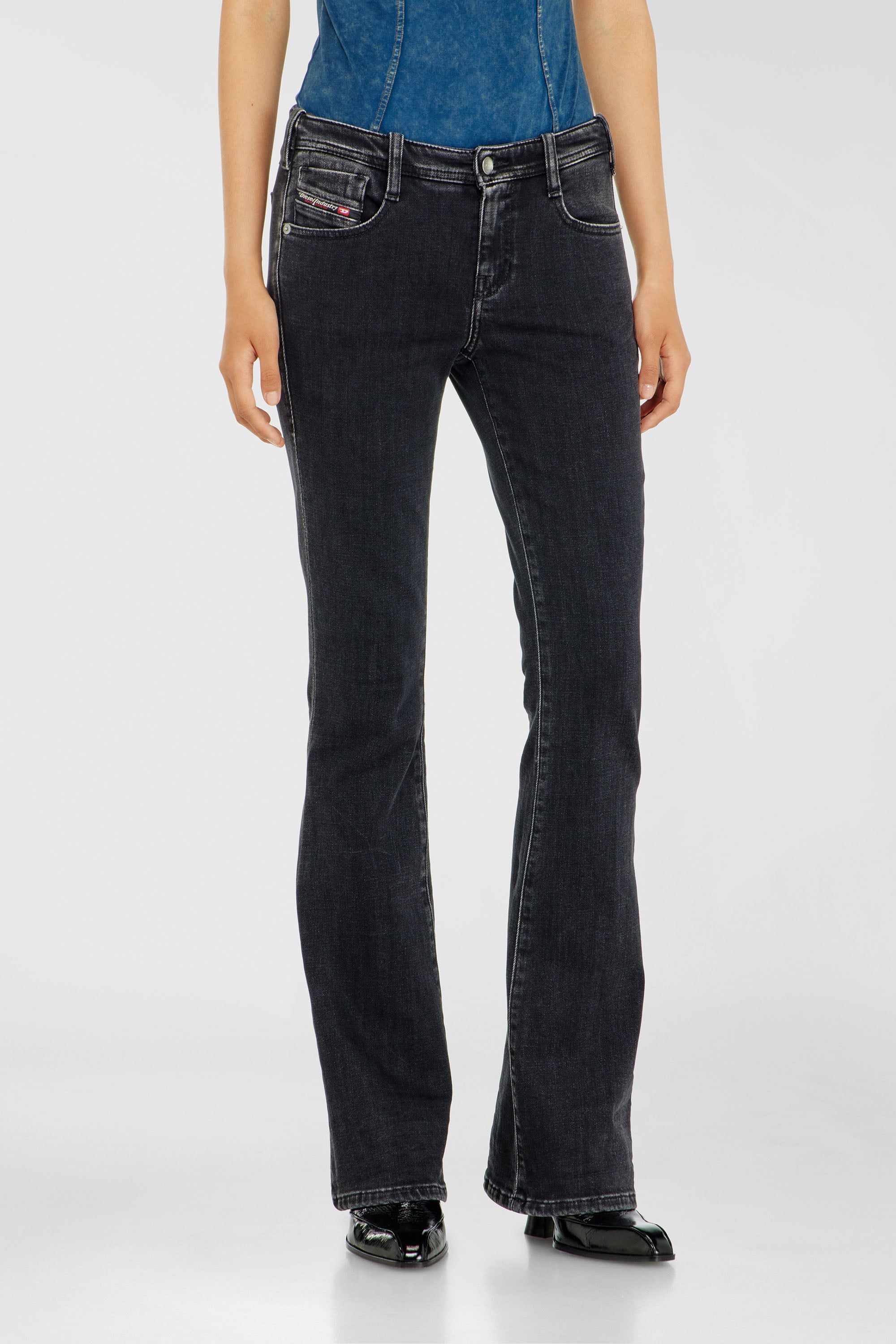 Diesel - Woman's Bootcut Jeans 1969 D-Ebbey 09P75, Black/Dark grey - 2