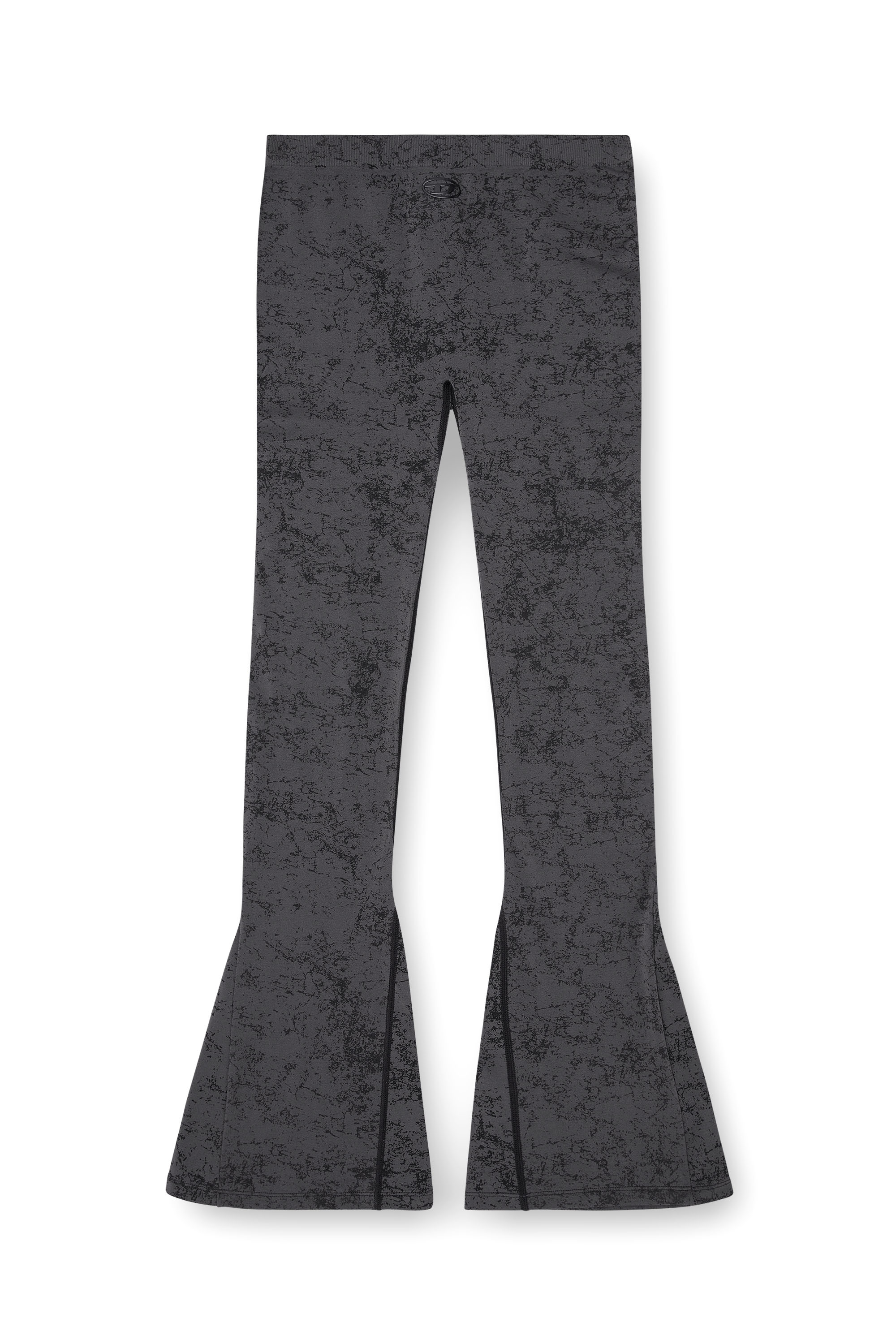Diesel - CORNELIA-UTLT, Woman's Fared leggings with utilitarian print in Dark grey - 4