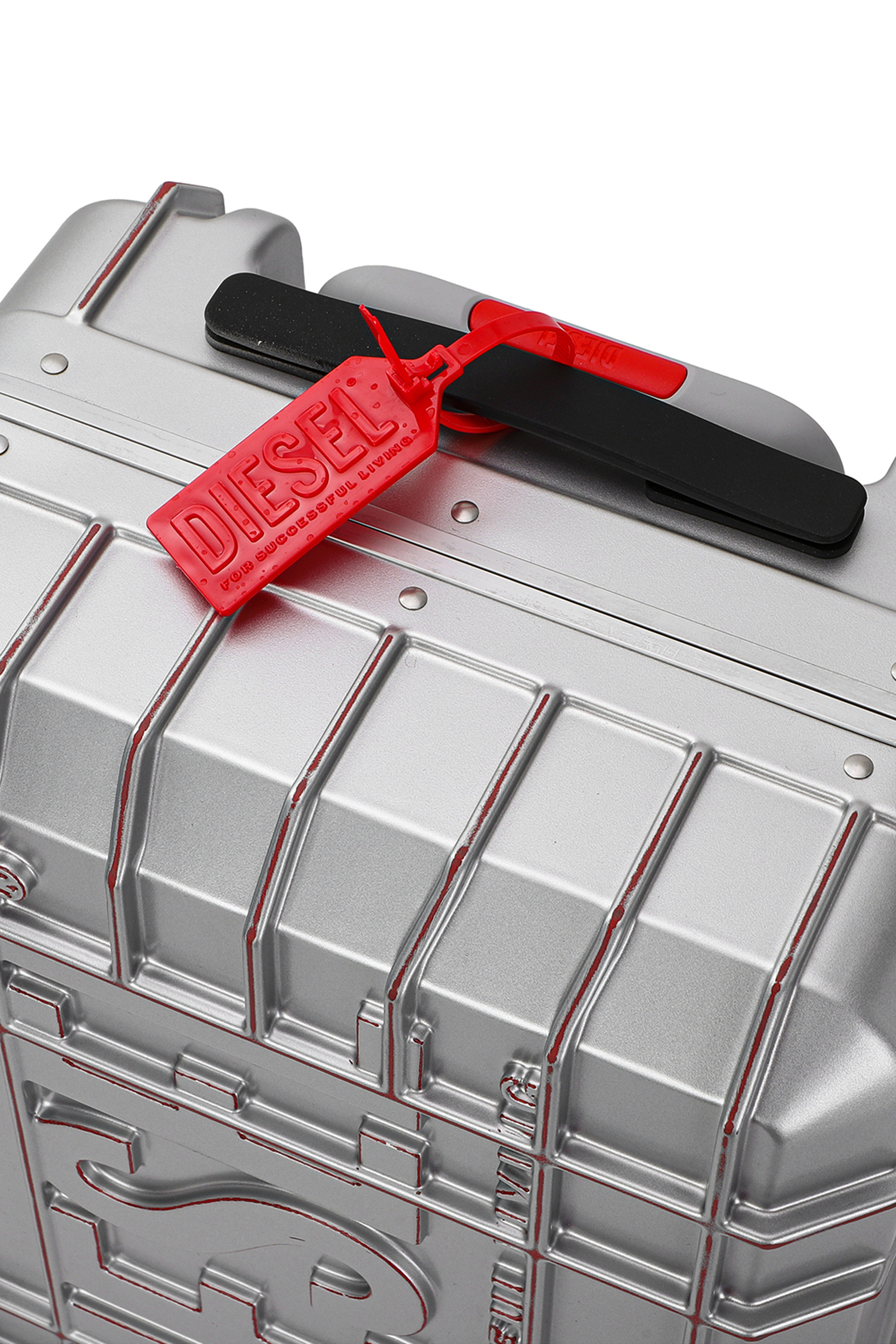 Diesel - DIESEL PC STRONG IMAGE TROLLEY- DSL003, Unisex's Rugged suitcase size S in Silver - 7