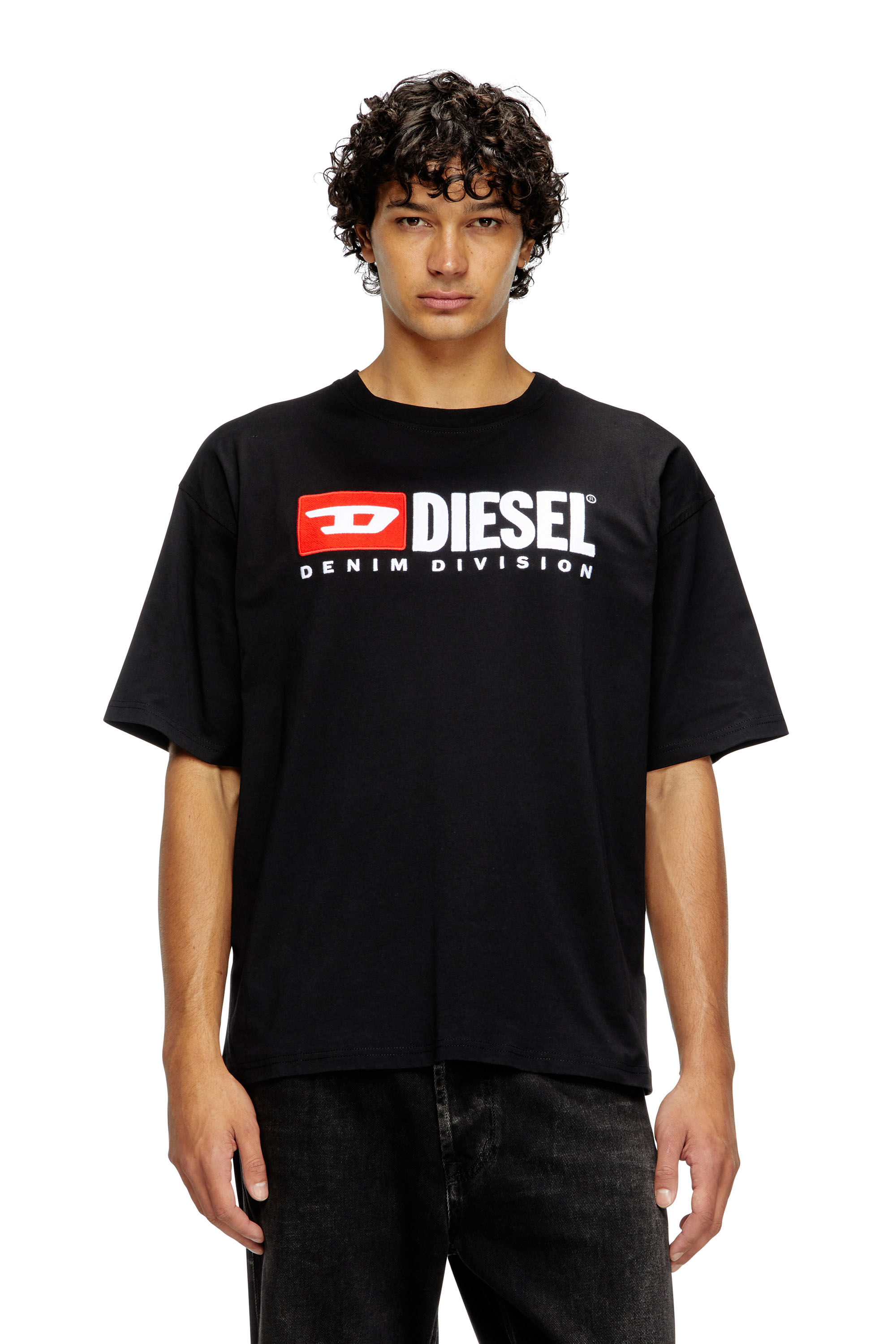 Diesel - T-BOXT-DIV, Man's T-shirt with Diesel patch logo in Black - 3