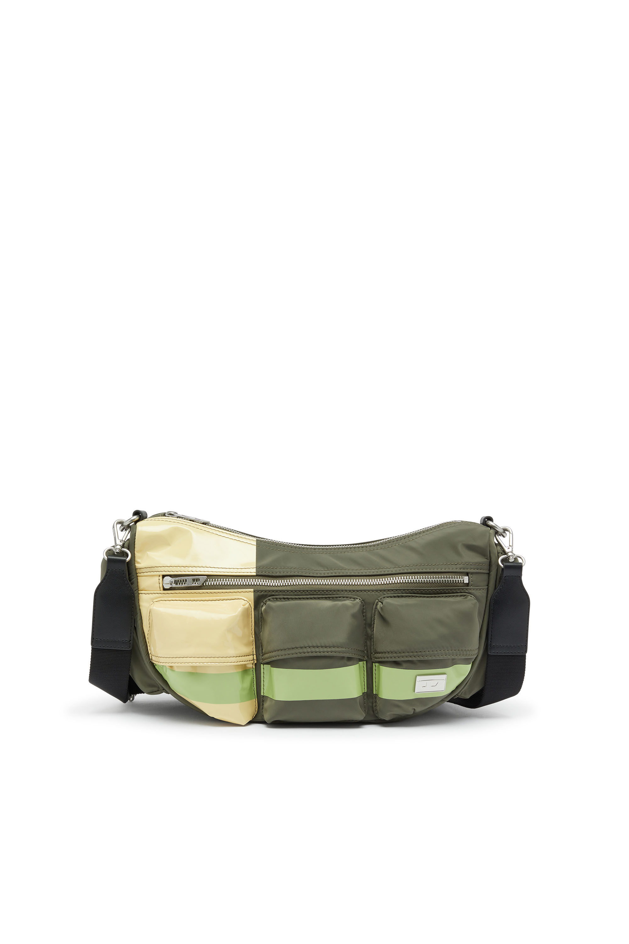 Diesel - MULTI-PKTS SHOULDER BAG X, Unisex's Multi-Pkts - Shoulder bag with color-block design in Green/Yellow - 1