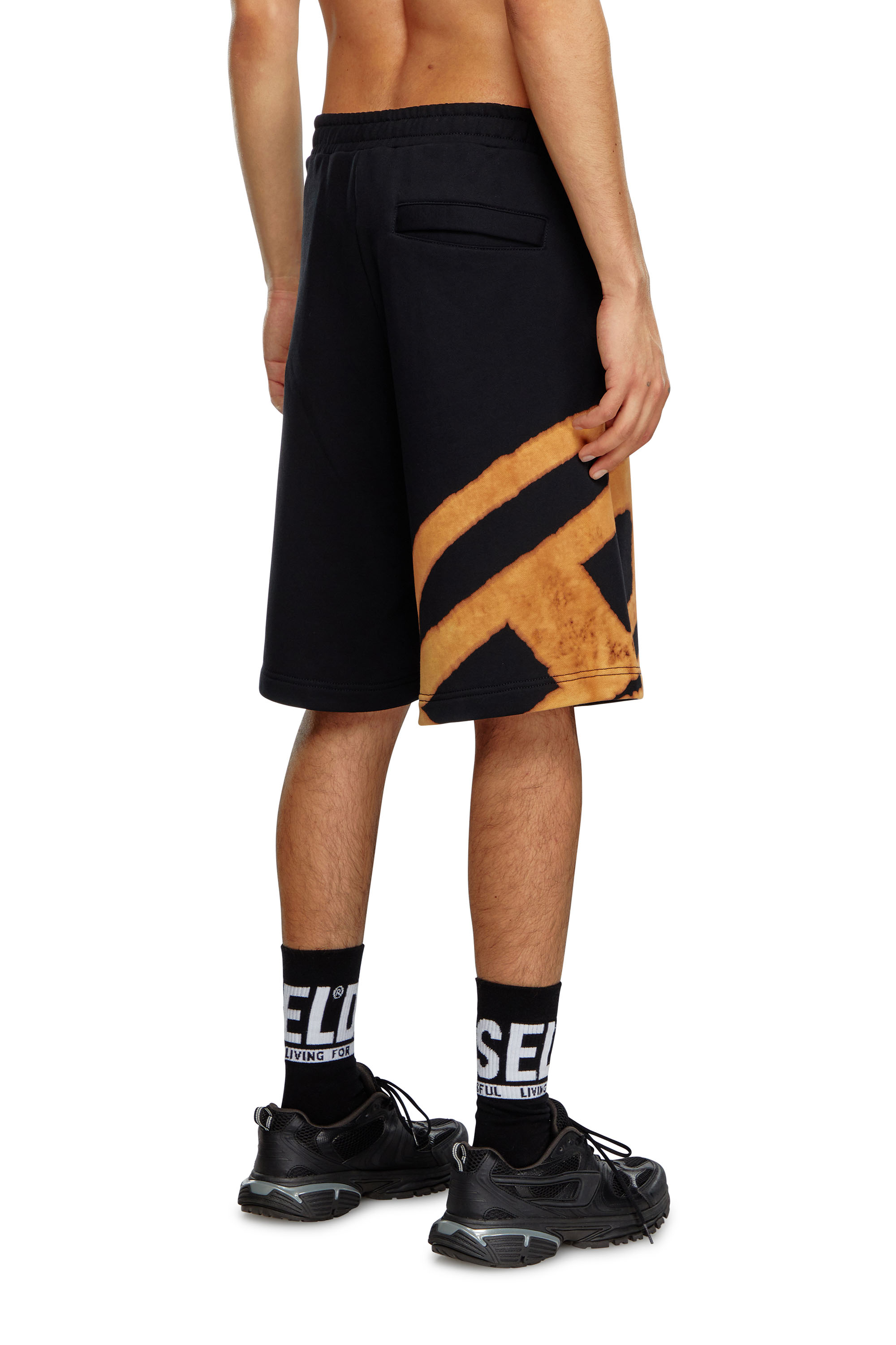 Diesel - P-CROW-BLEACH, Man Sweat shorts with bleached logo in Multicolor - Image 4