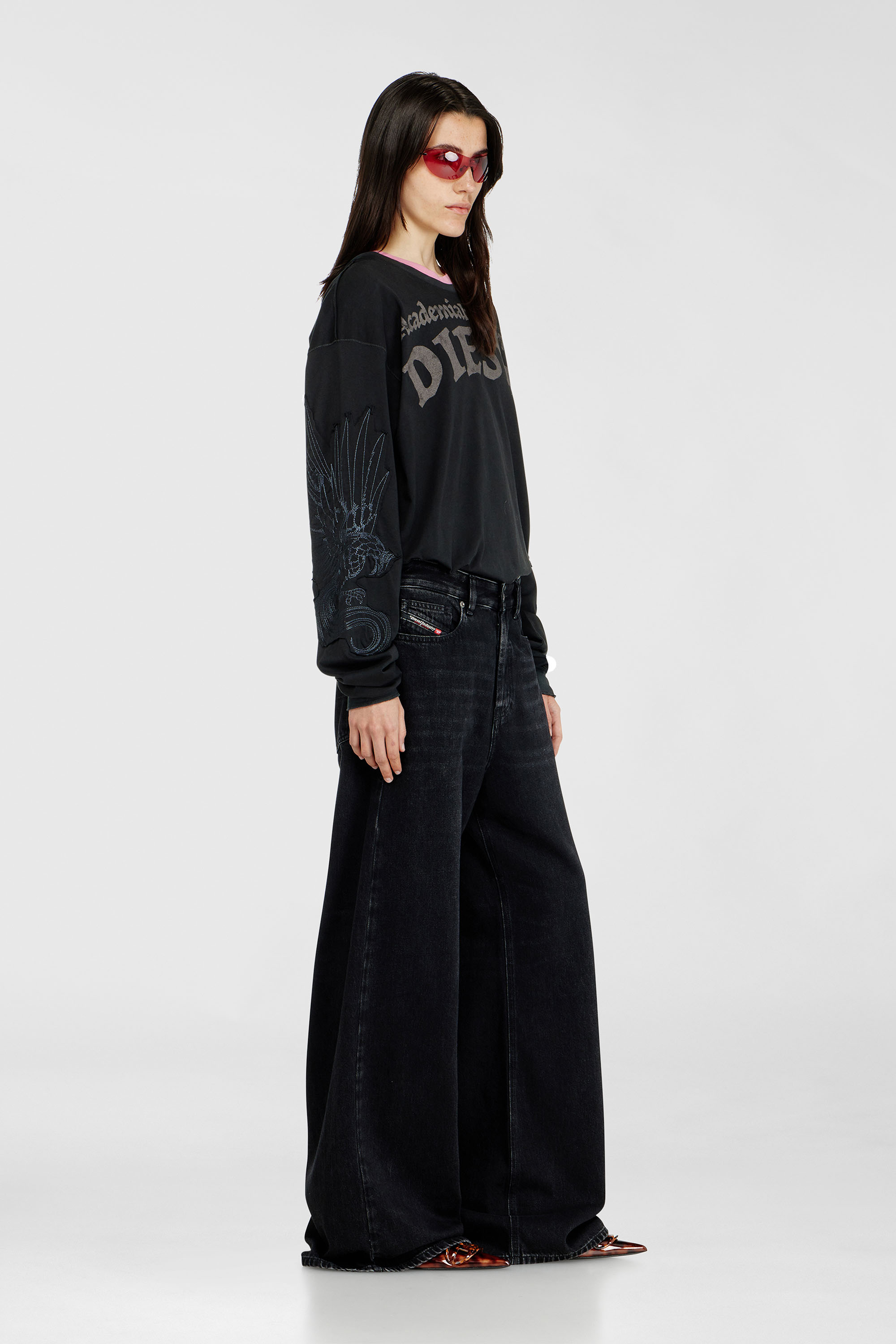 Diesel - Unisex's Relaxed Jeans 1996 D-Sire 09P09, Black/Dark grey - 2