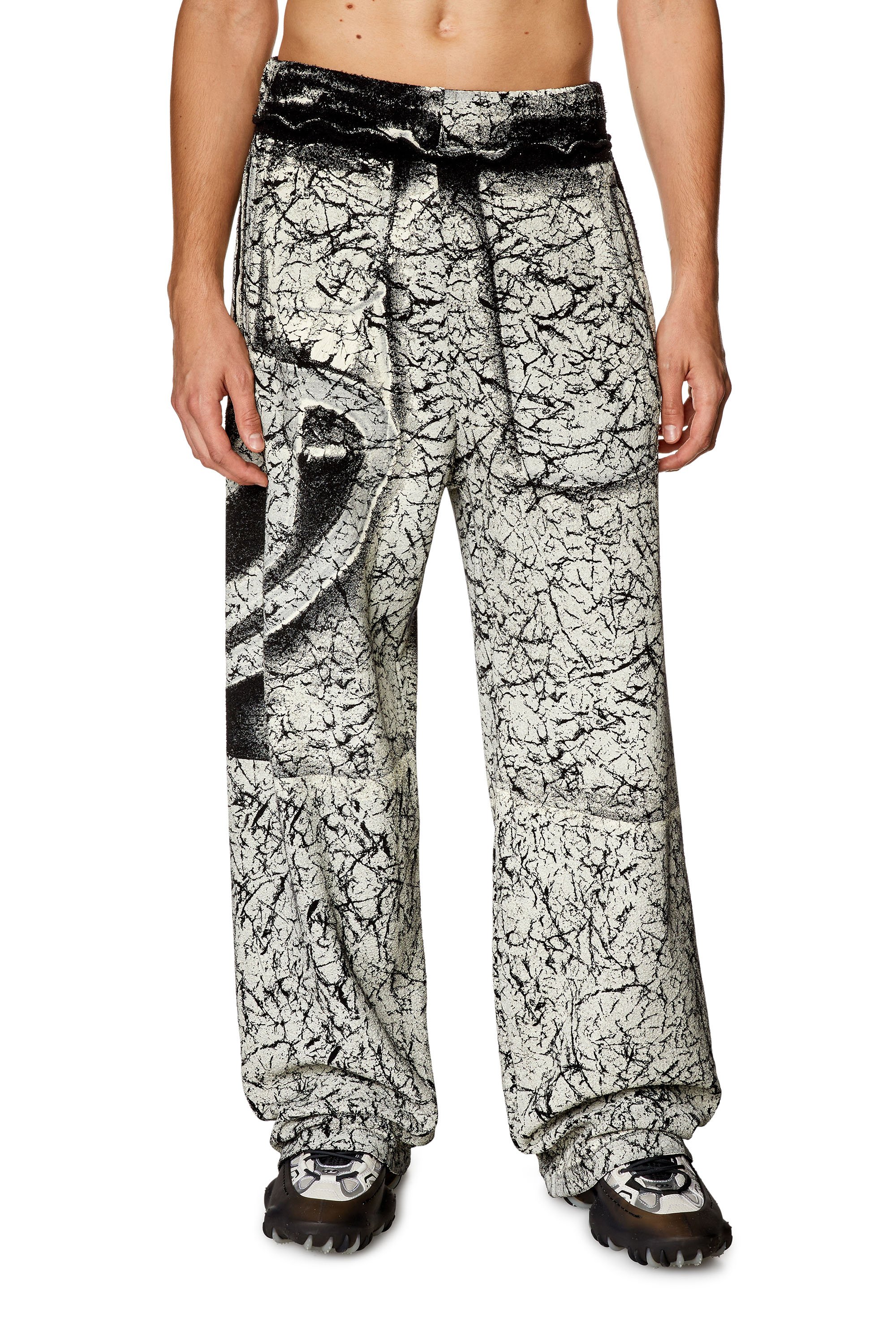 Diesel - P-MARKOVAL, Man Track pants with cracked coating in Multicolor - Image 1