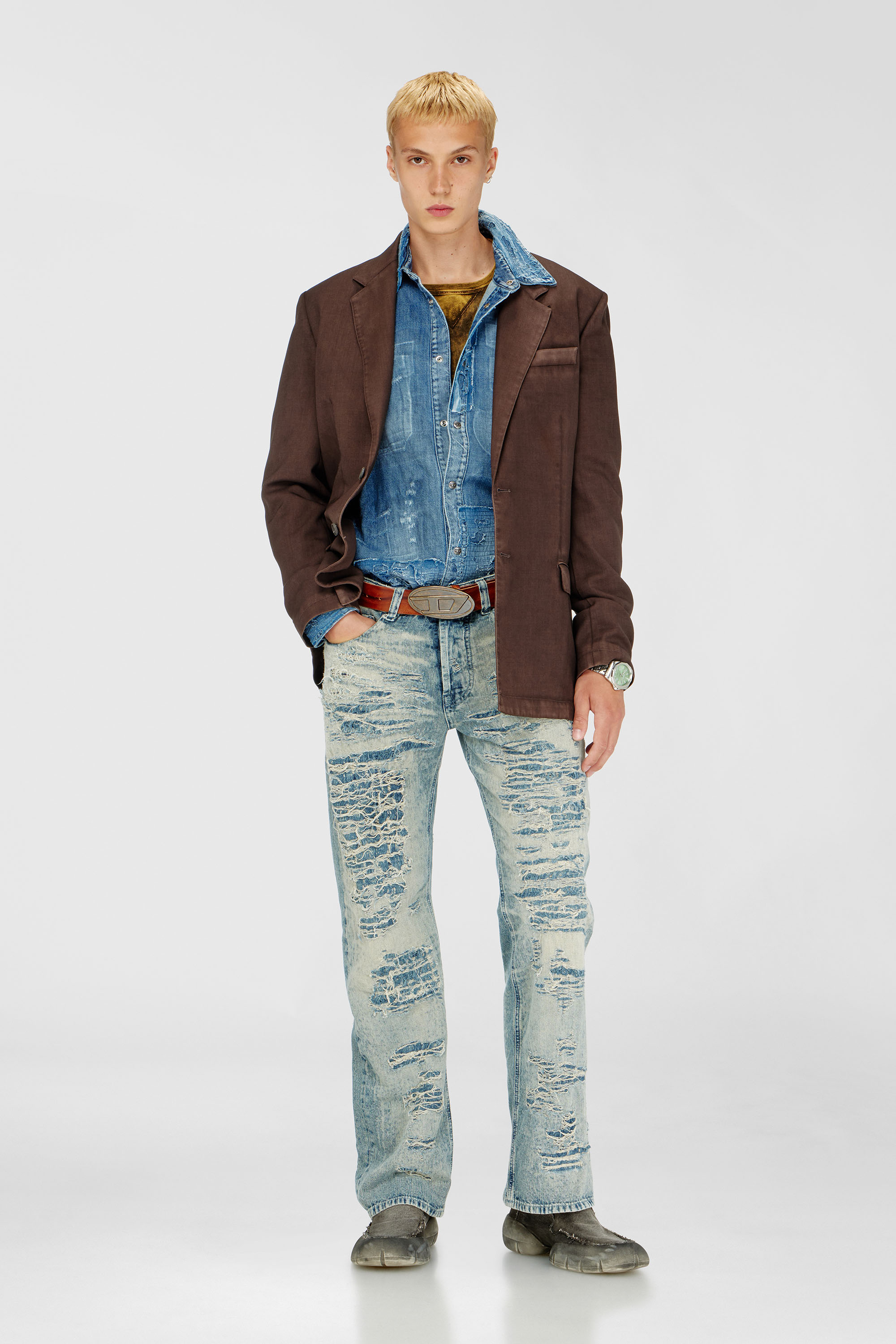 Diesel - Man's Relaxed Jeans 1980 D-Eeper 068YM, Medium blue - 2