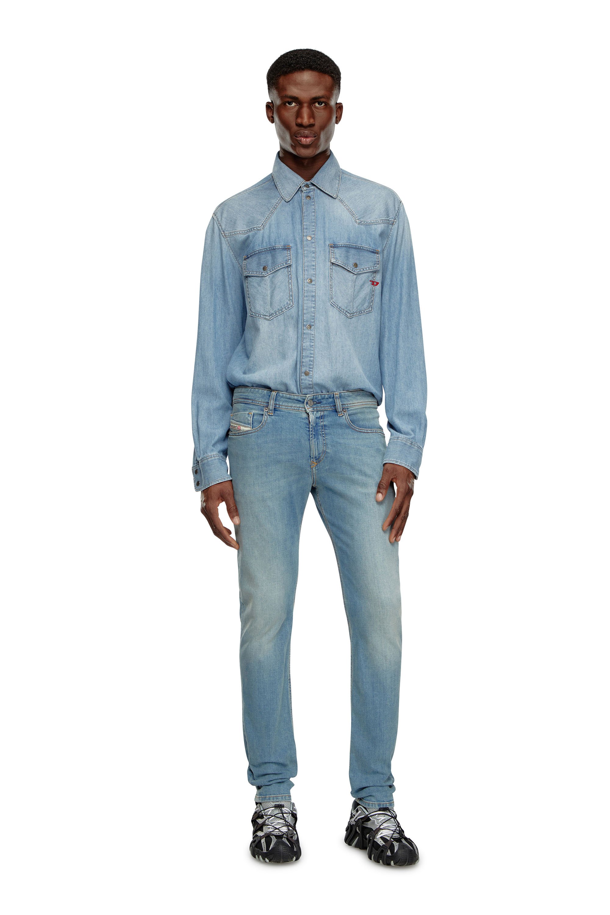 Diesel - Man's Skinny Jeans 1979 Sleenker 09J16, Light Blue - 2