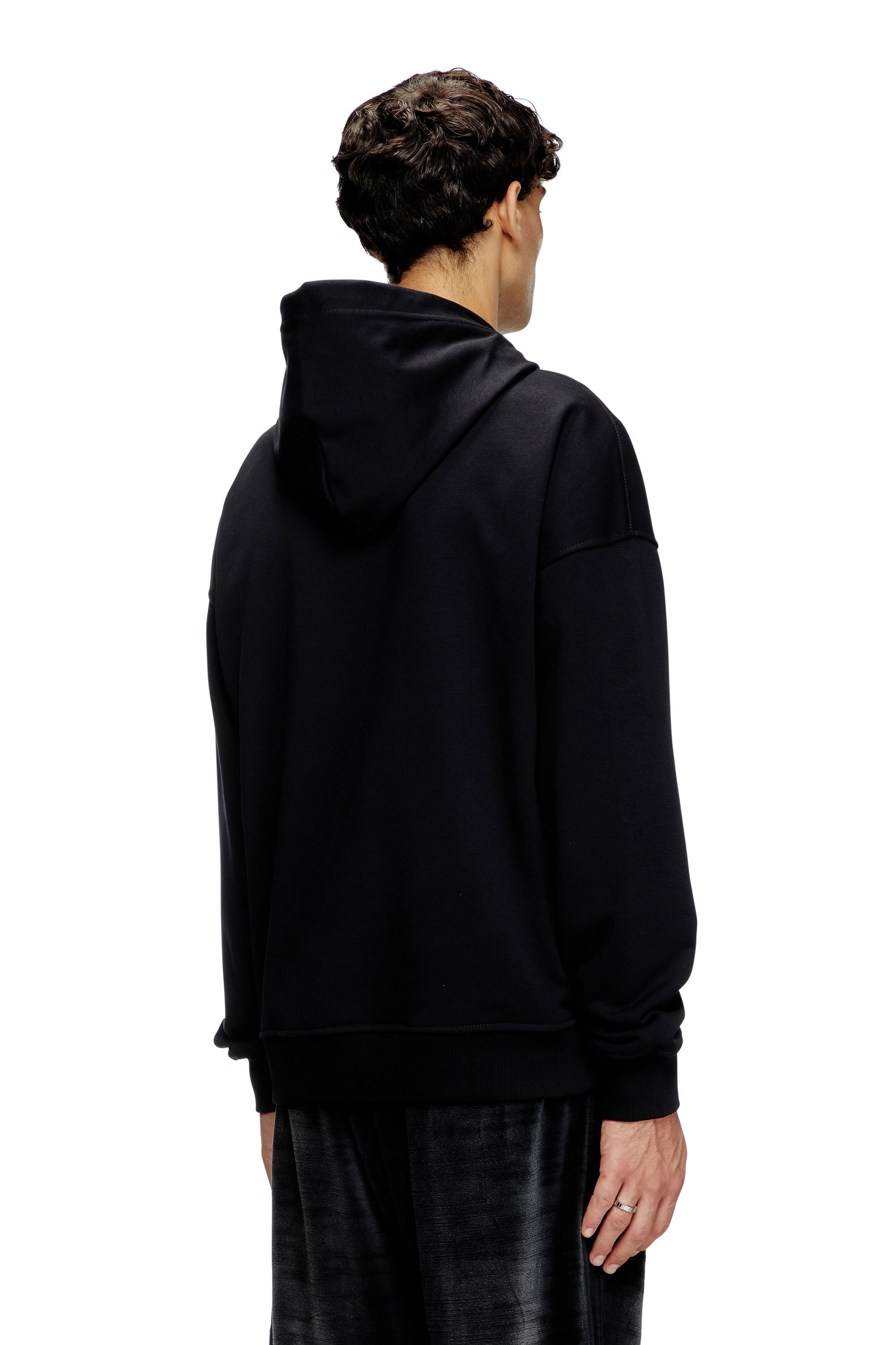 Diesel - S-ROB-HOOD-R1, Man's Hoodie with small logo in Black - 4