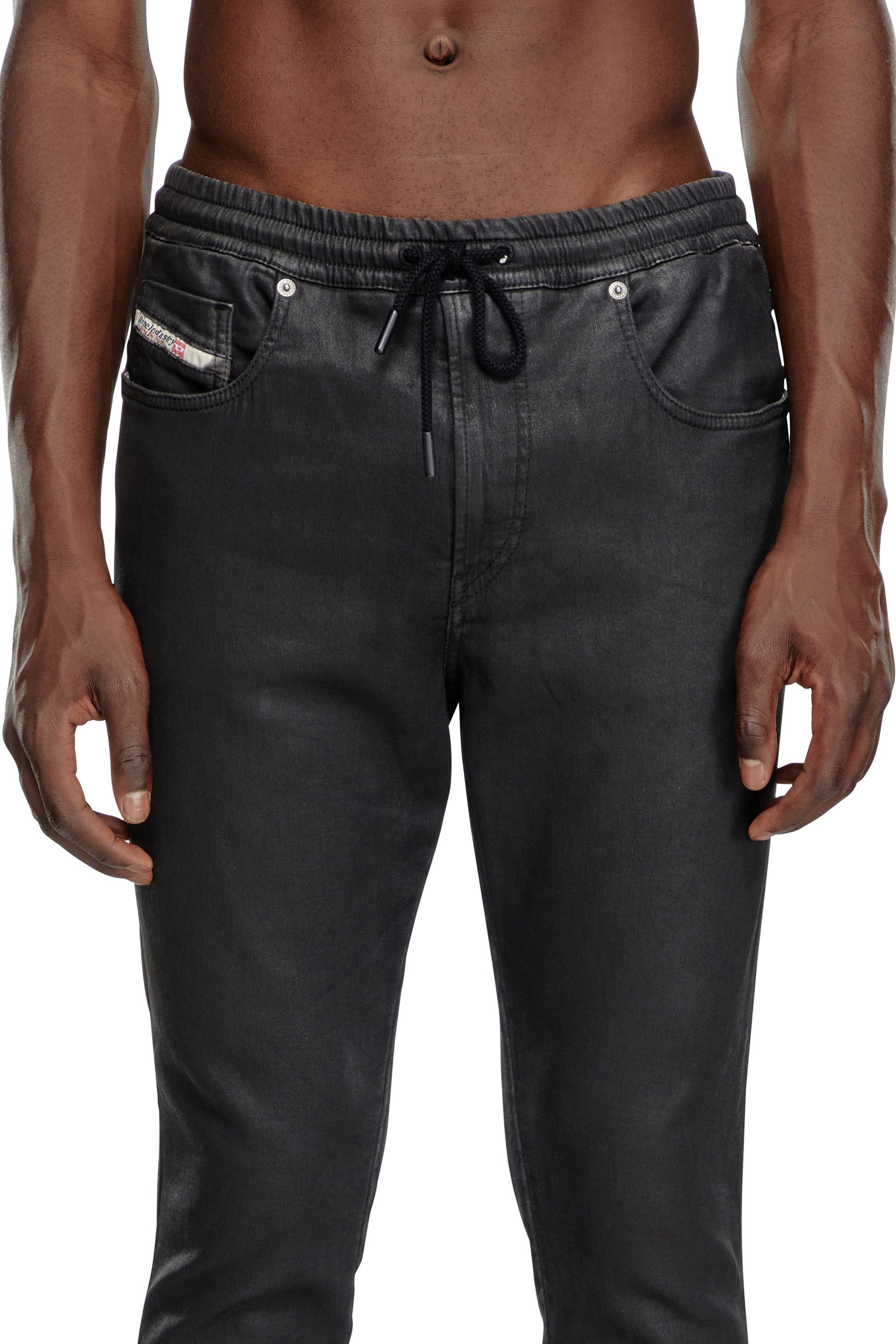 Diesel - Man's Slim 2060 D-Strukt Joggjeans® 068LP, Black/Dark grey - 5