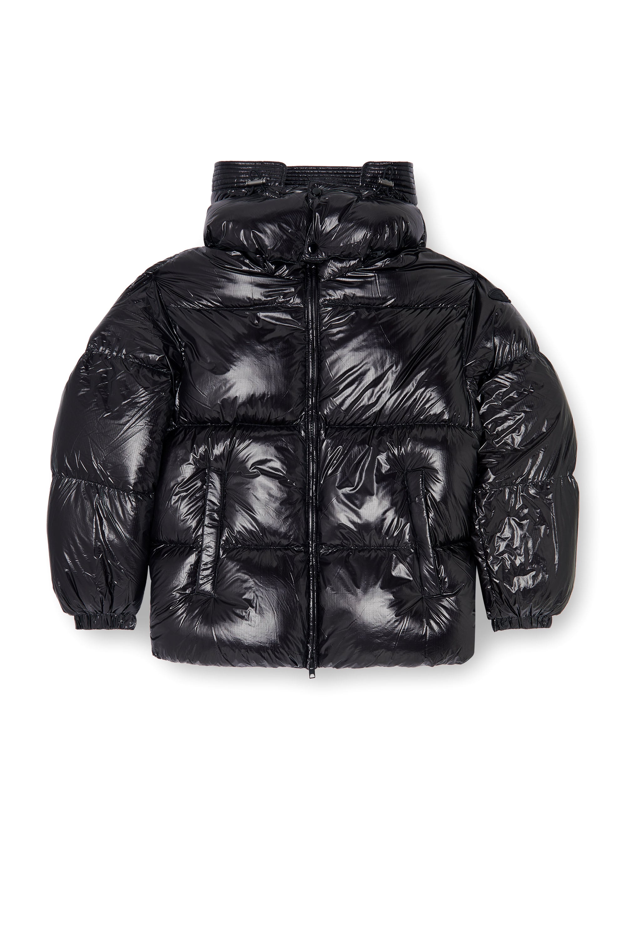 Diesel - W-ROLFYS-WRD-BKCP, Man's Down puffer jacket with detachable hood in Black - 3