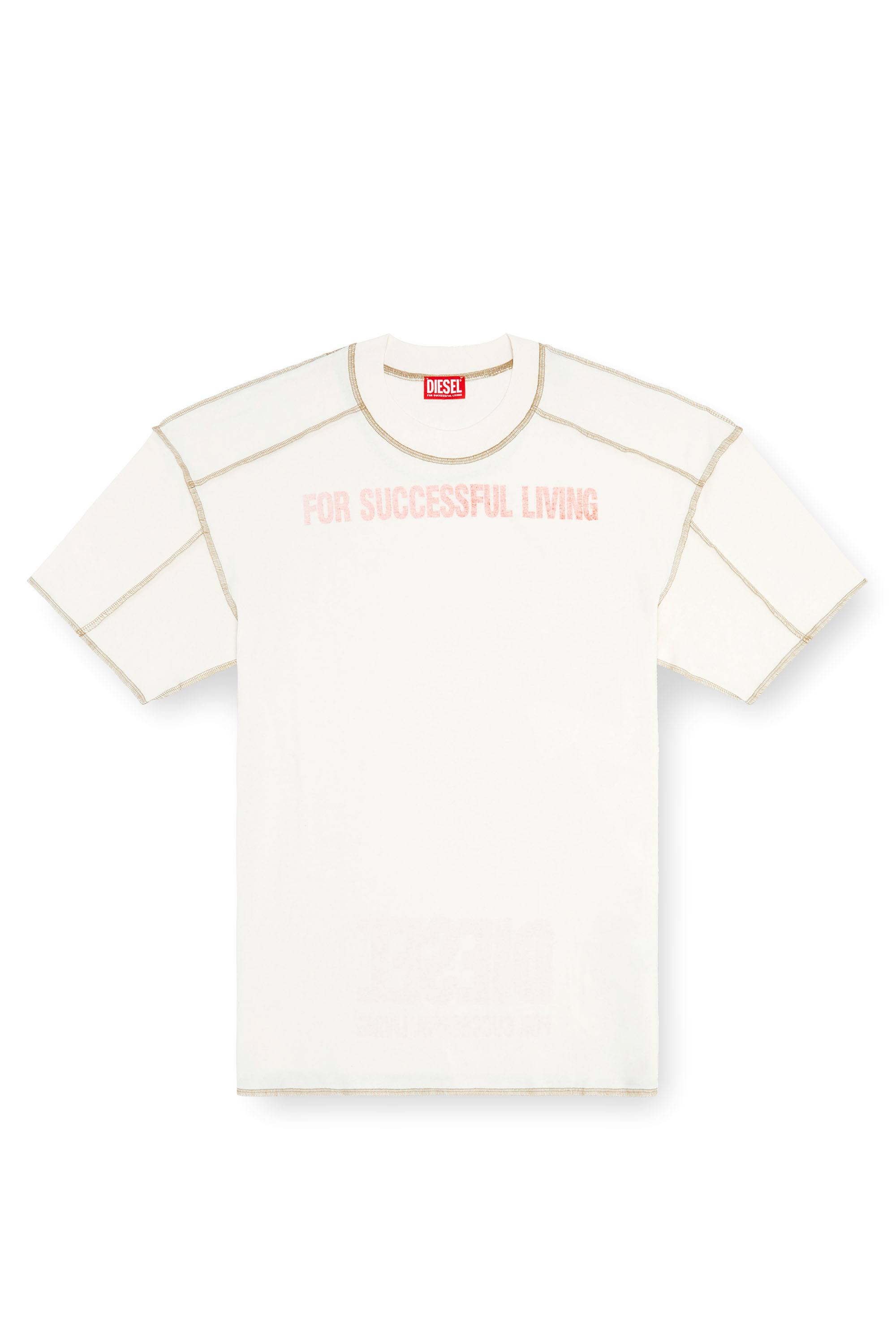 Diesel - T-CRAOR, Man T-shirt with inside-out effect in White - Image 3