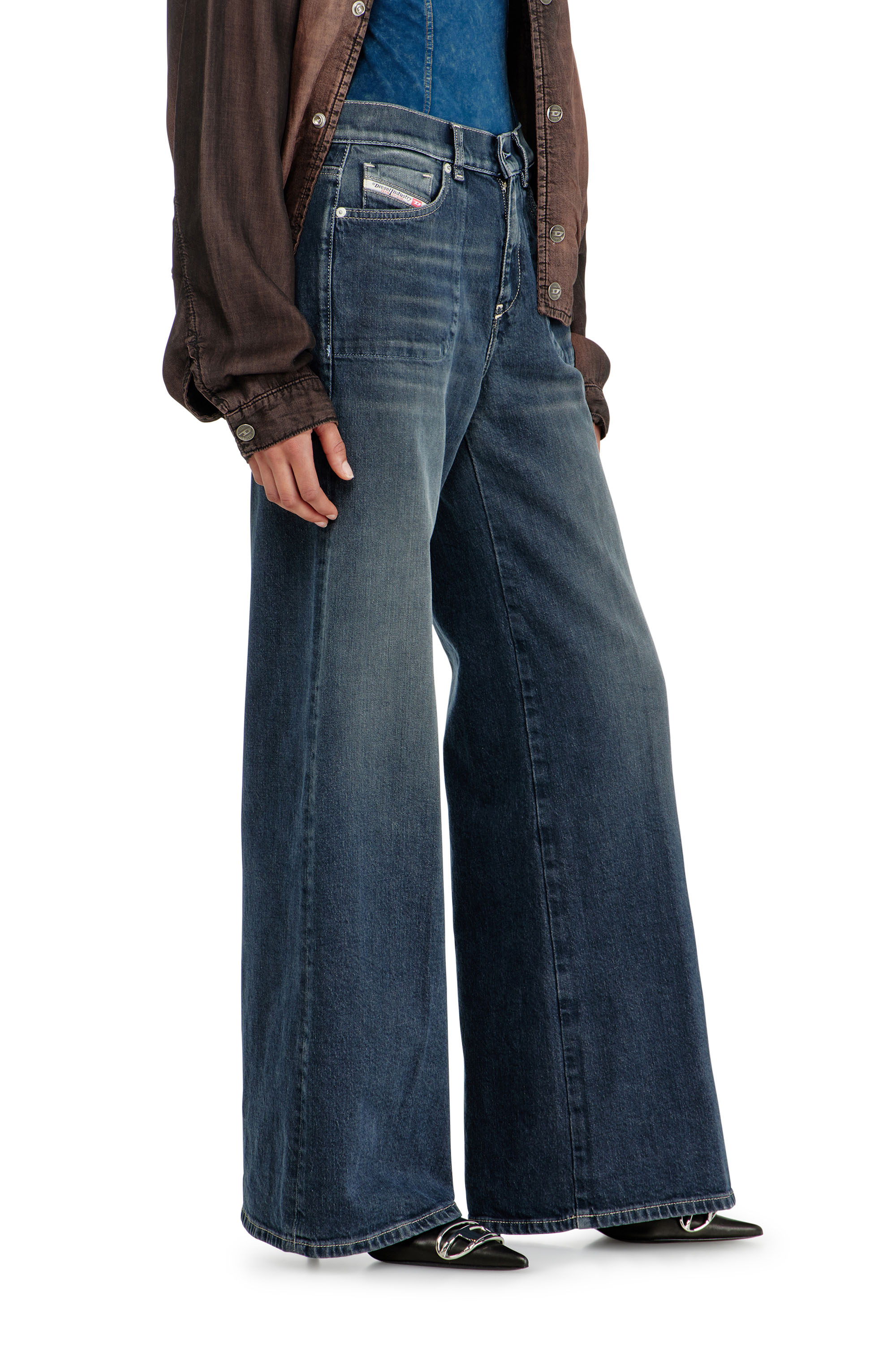 Diesel - Woman's Flare Jeans 1978 D-Akemi 007EI, Dark Blue - 7