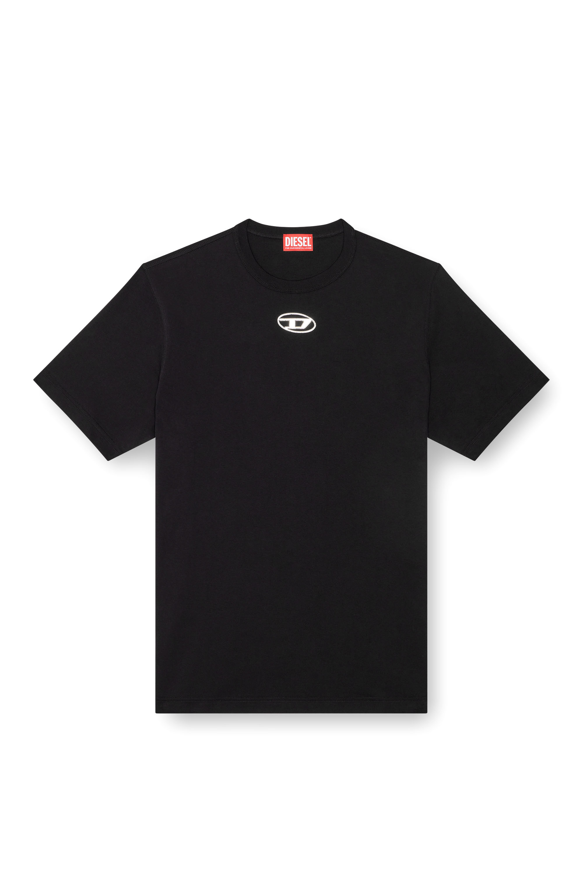 Diesel - T-JUST-OD, Man T-shirt with injection moulded logo in Black - Image 3