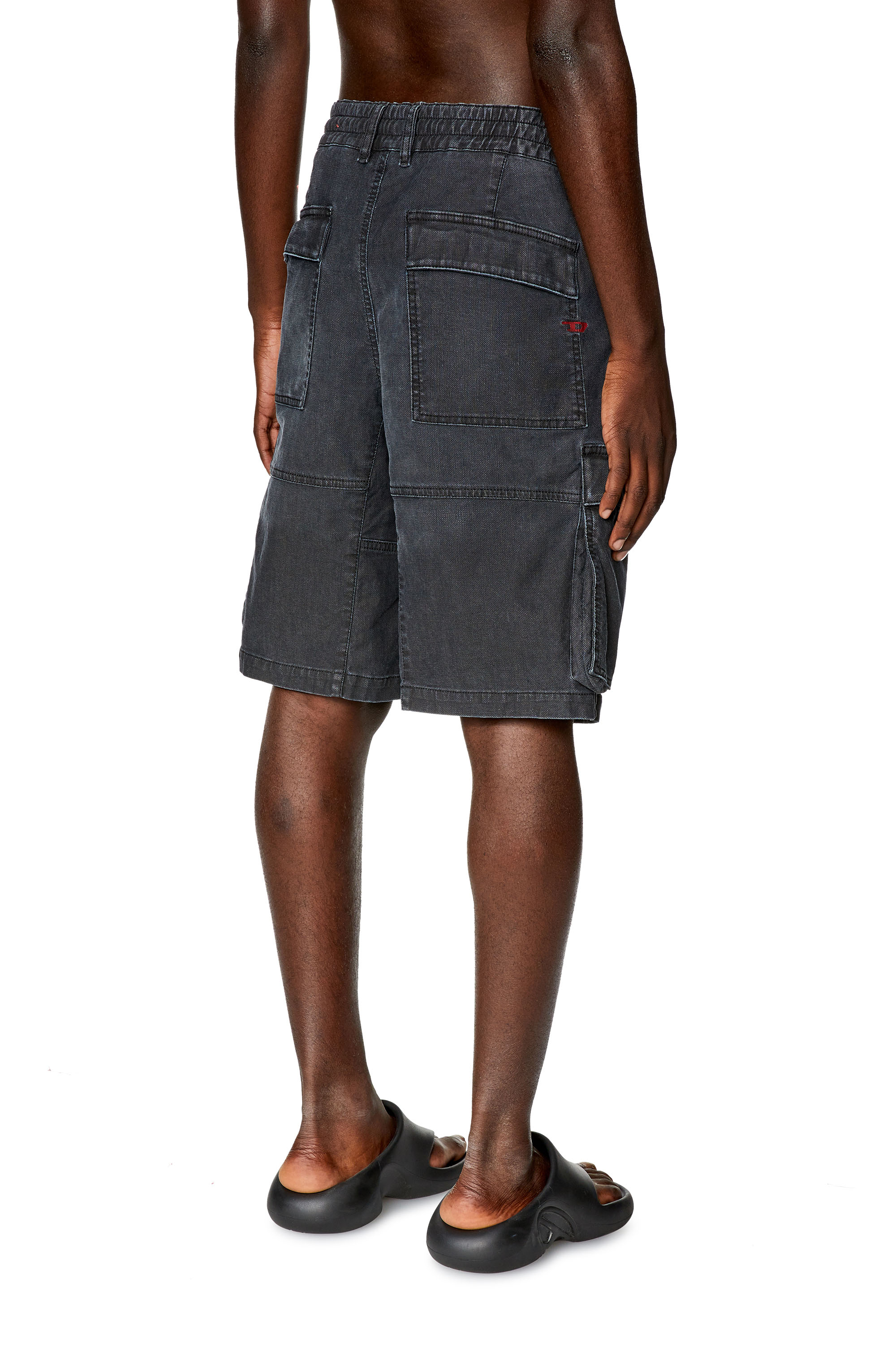 Diesel - D-KROOLEY-CARGO-SHORT JOGG, Black - Image 4