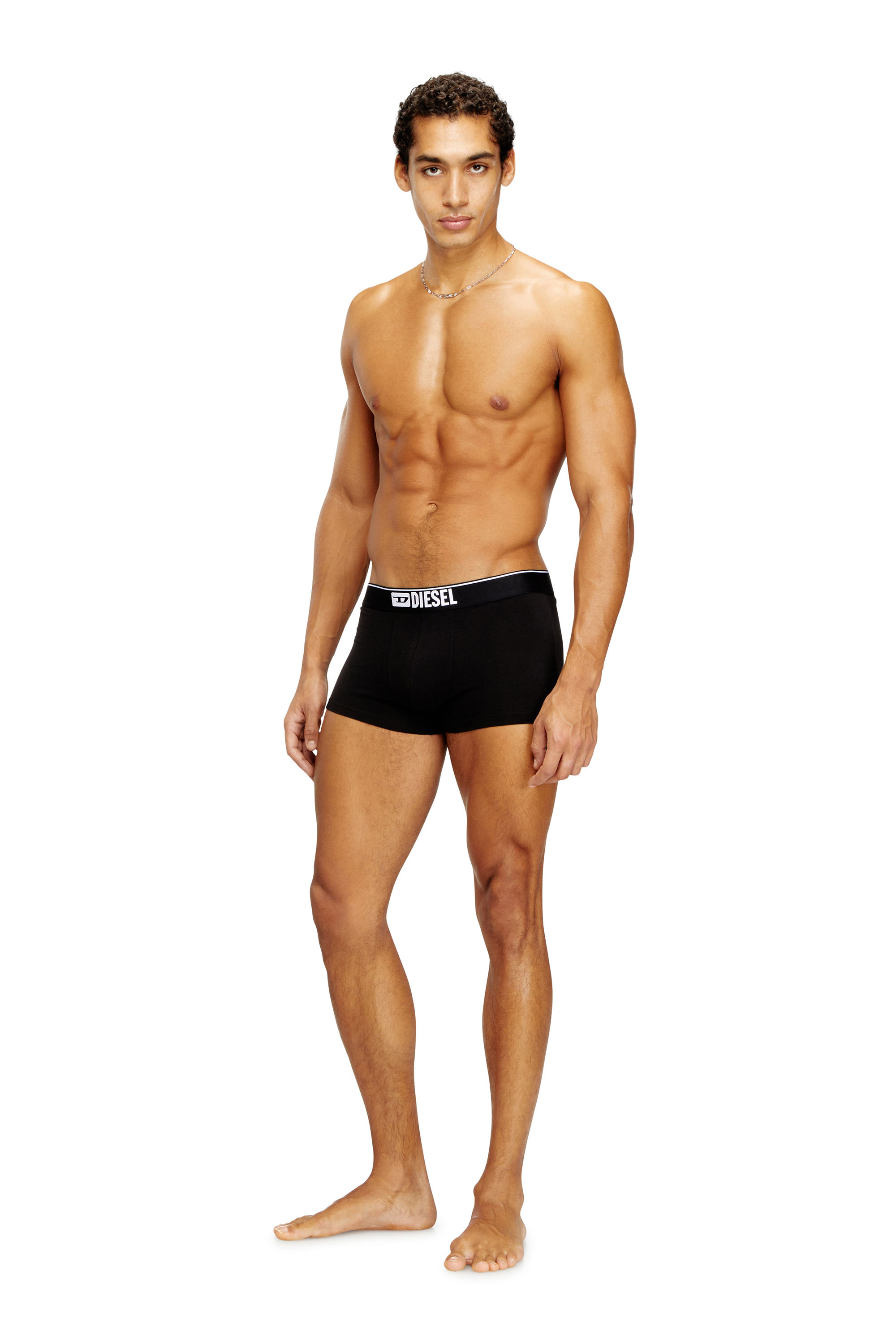 Diesel - DAMIEN-D-BOX-3PACK, Man's 3-pack of stretch cotton boxers with all-over print in Black - 3