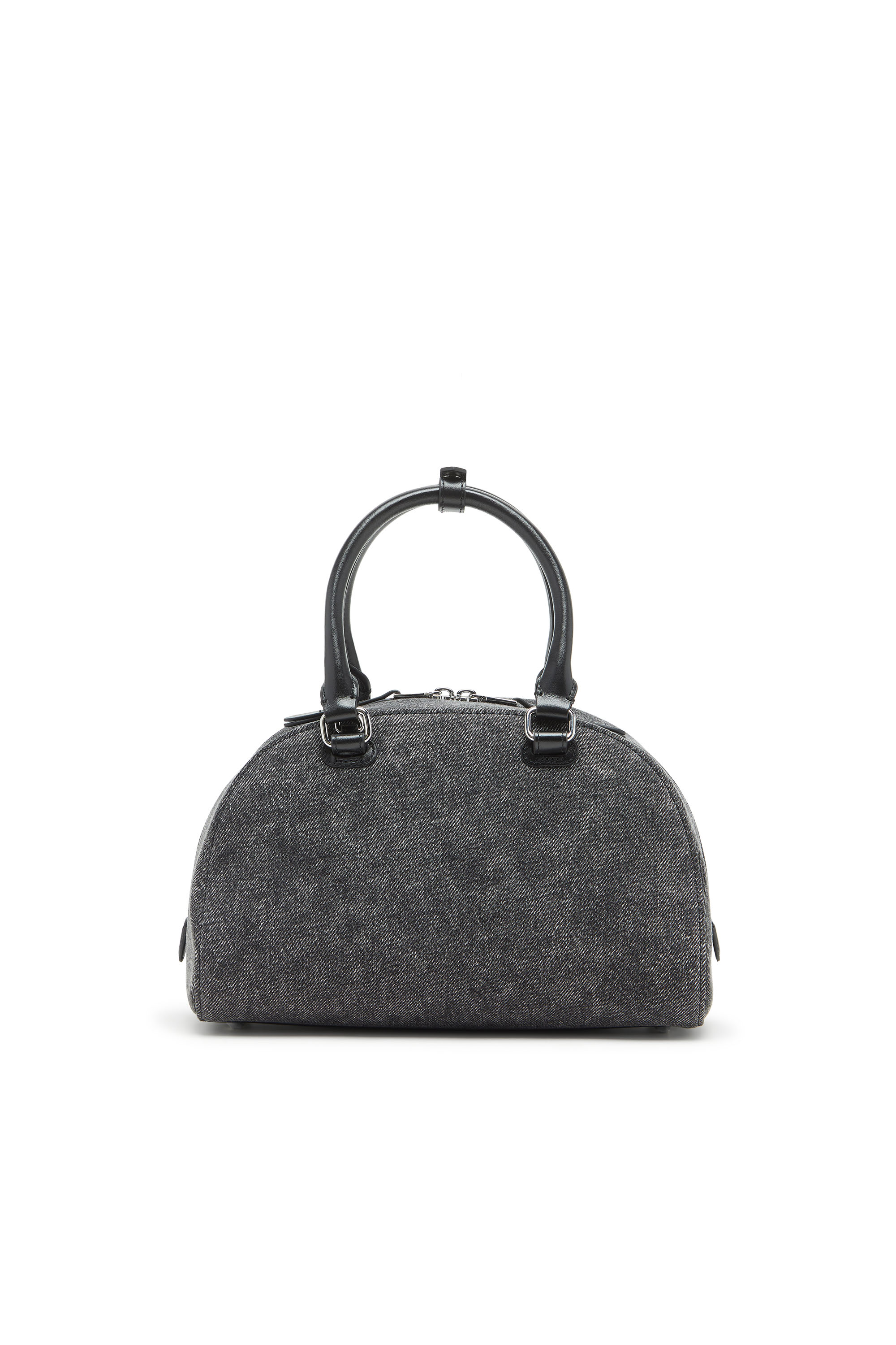 Diesel - 1DR DOME TOP HANDLE, Woman's 1DR Dome-Bowling bag in washed denim in Grey - 2