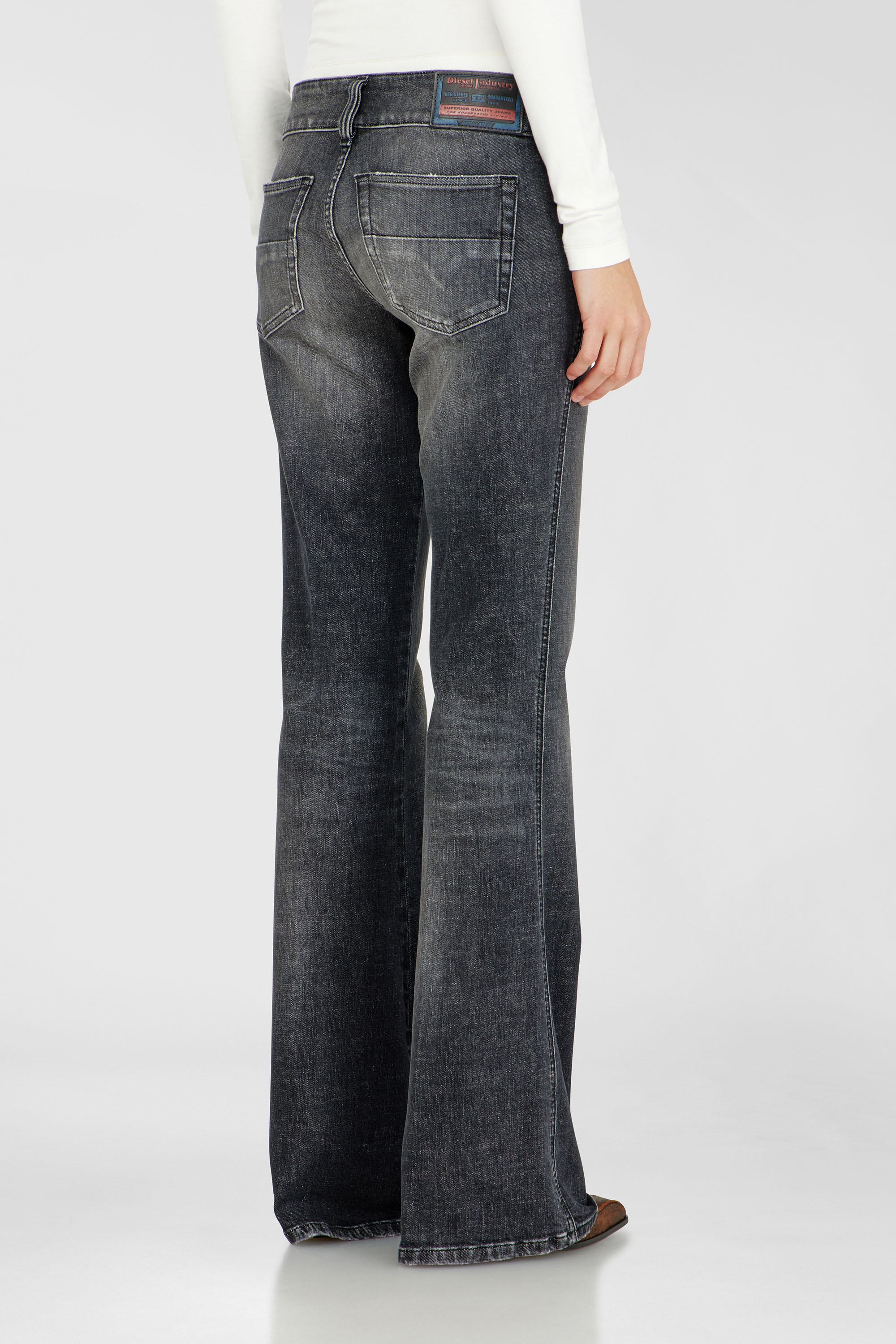 Diesel - Woman's Bootcut Jeans D-Hush 0CIAU, Black/Dark grey - 5