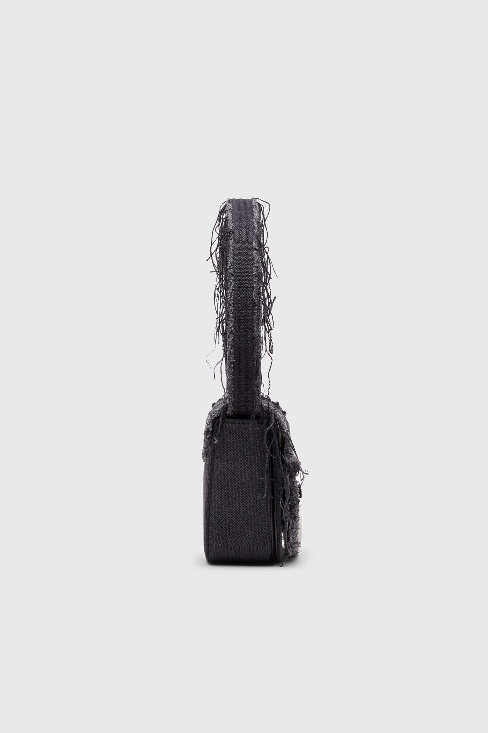 Diesel - 1DR, Woman's 1DR-Iconic shoulder bag in canvas and leather in Black - 5