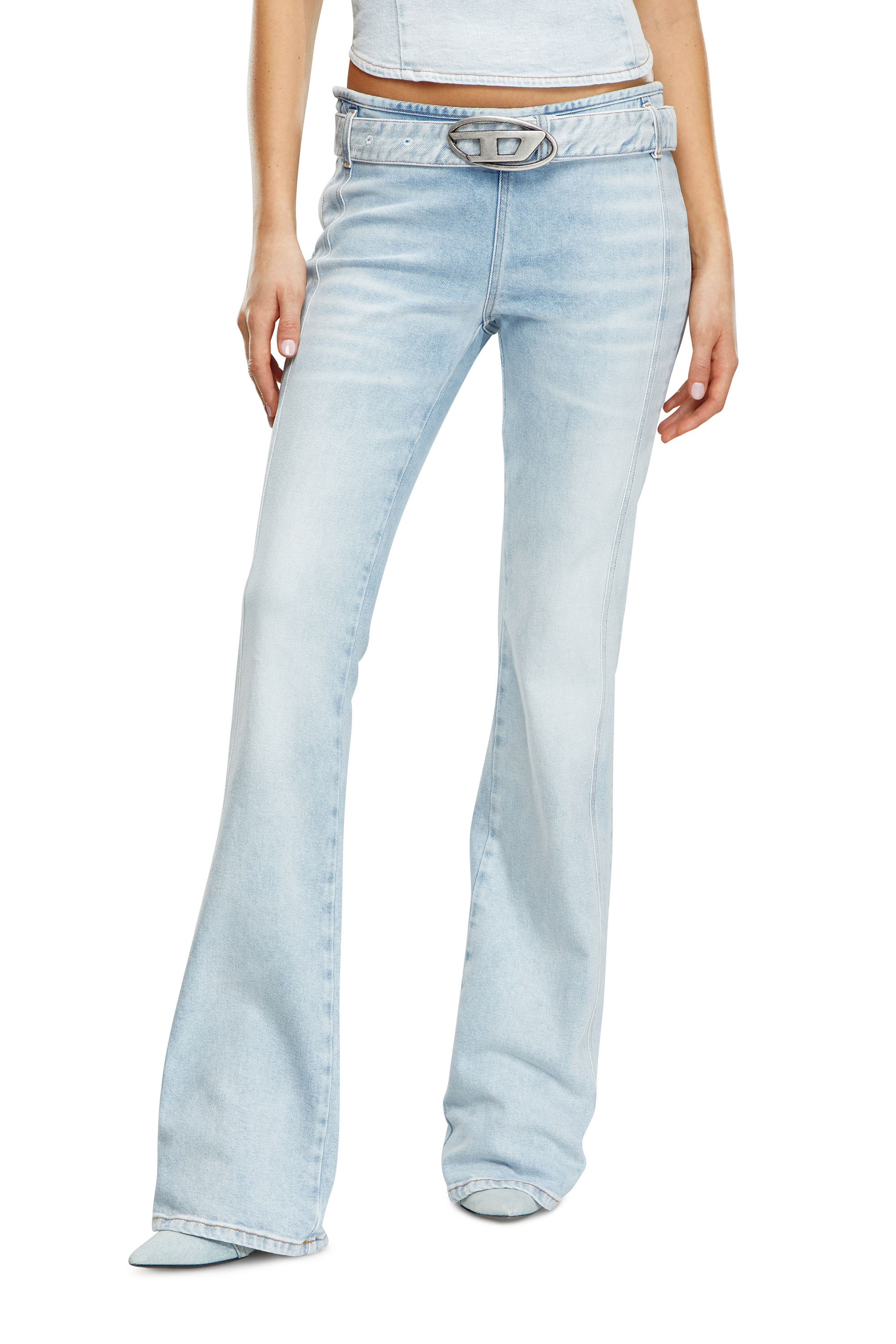 Diesel - Woman's Bootcut Jeans D-Ebbybelt 0JGAA, Light Blue - 3