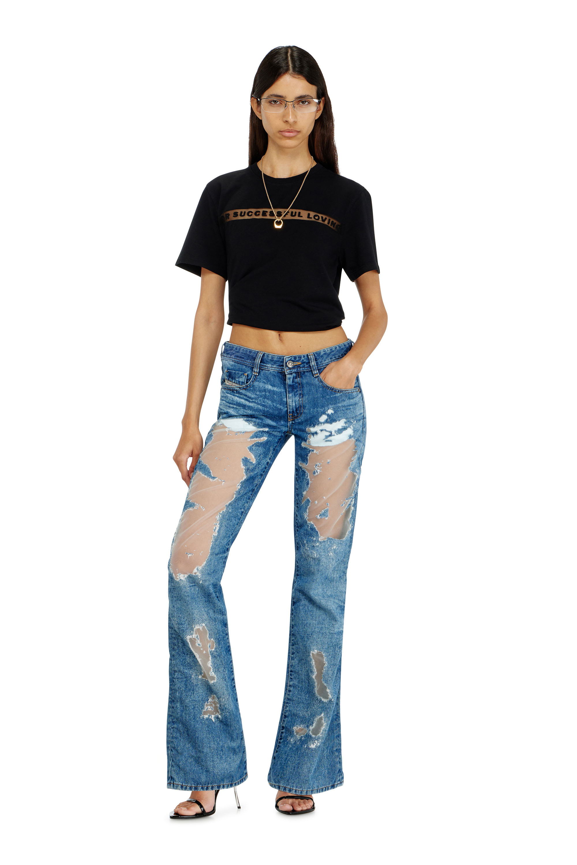 Diesel - PR-T-NOTS-CHI-R, Unisex's T-shirt with For Successful Loving logo in Black - 6