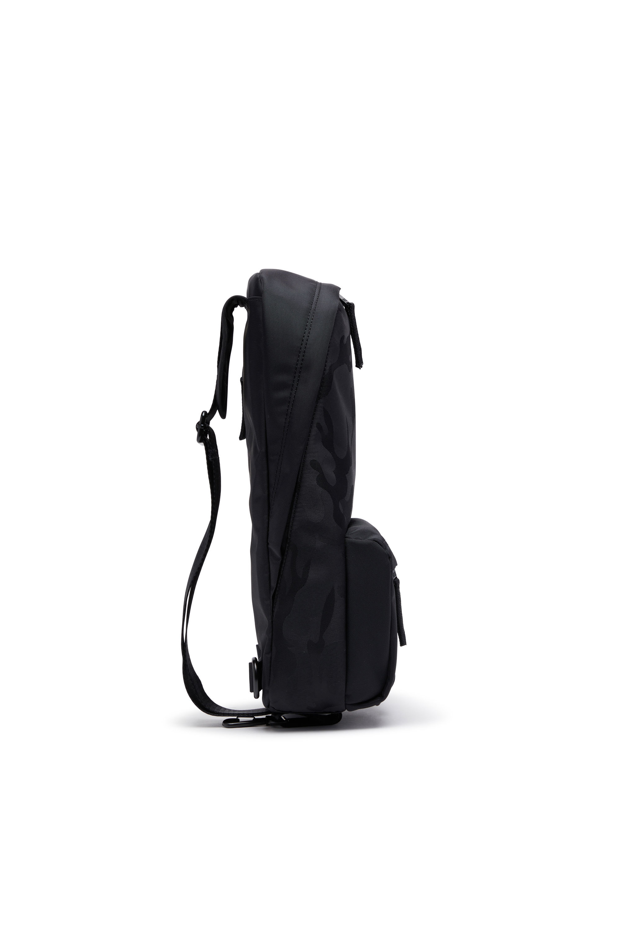 Diesel - DSRT SLINGBAG, Man Dsrt-Utility sling bag in printed nylon in Black - Image 3