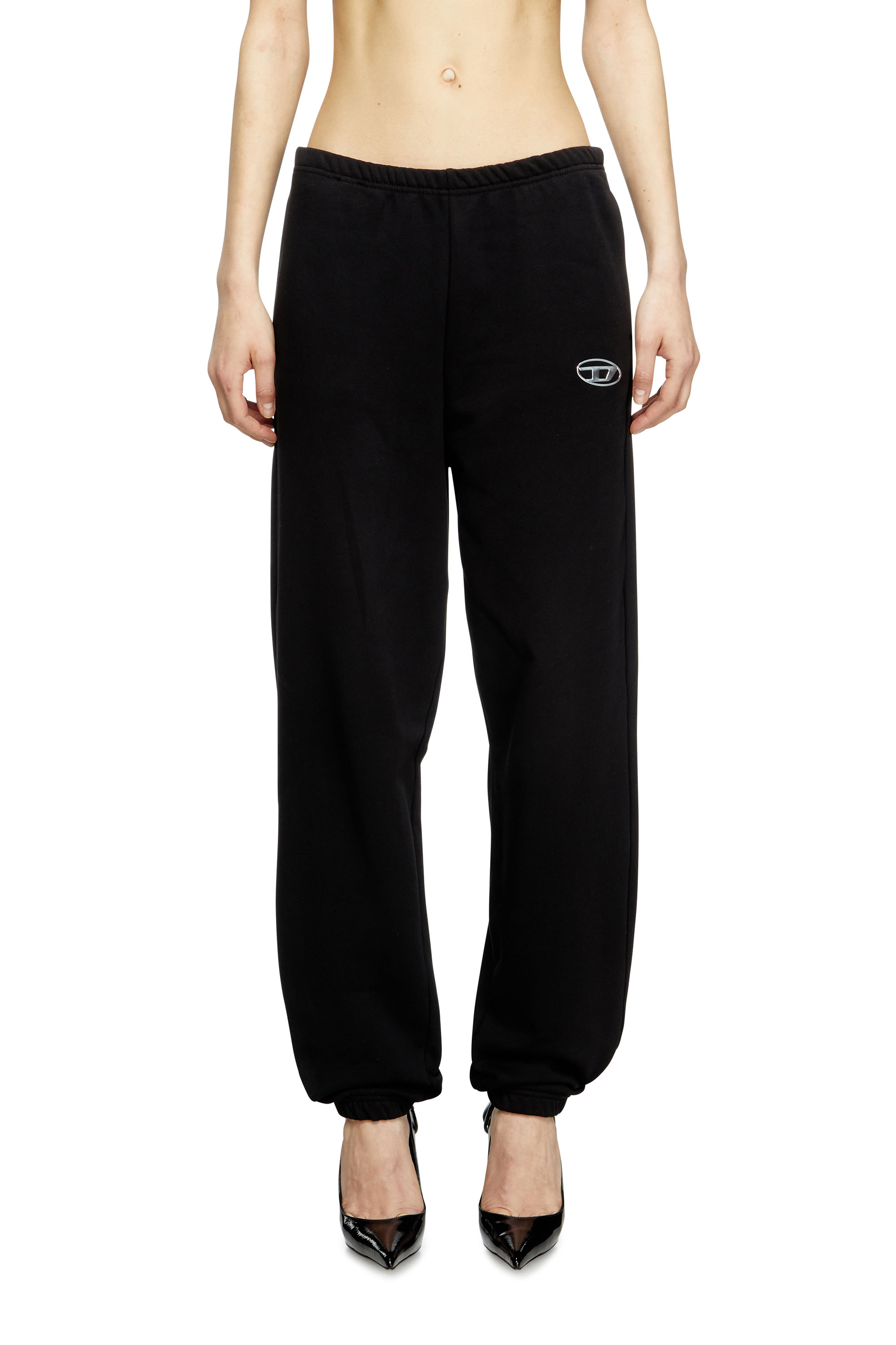Diesel - P-LACYN-OD, Woman's Sweatpants with metal-effect Oval D logo in Black - 3