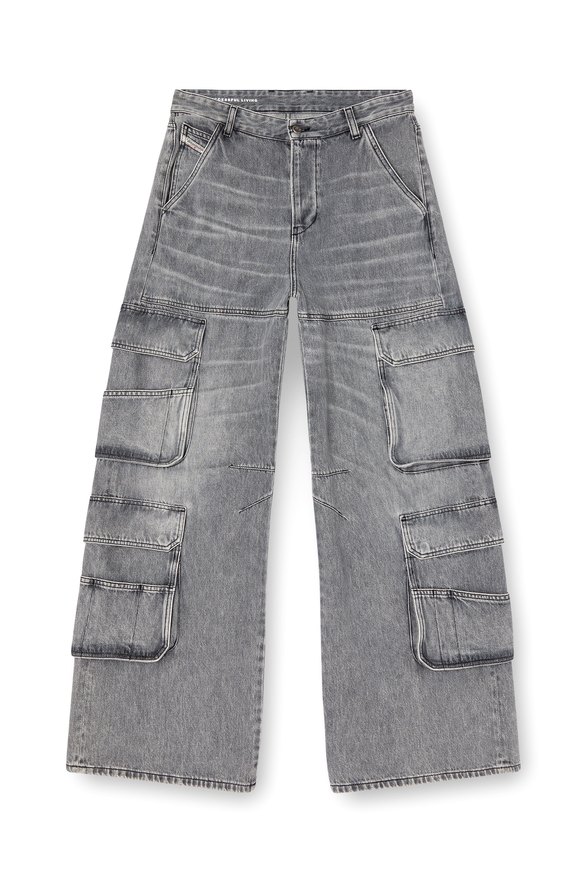 Diesel - Woman's Relaxed Jeans 1996 D-Sire 0DCBE, Light Grey - 2