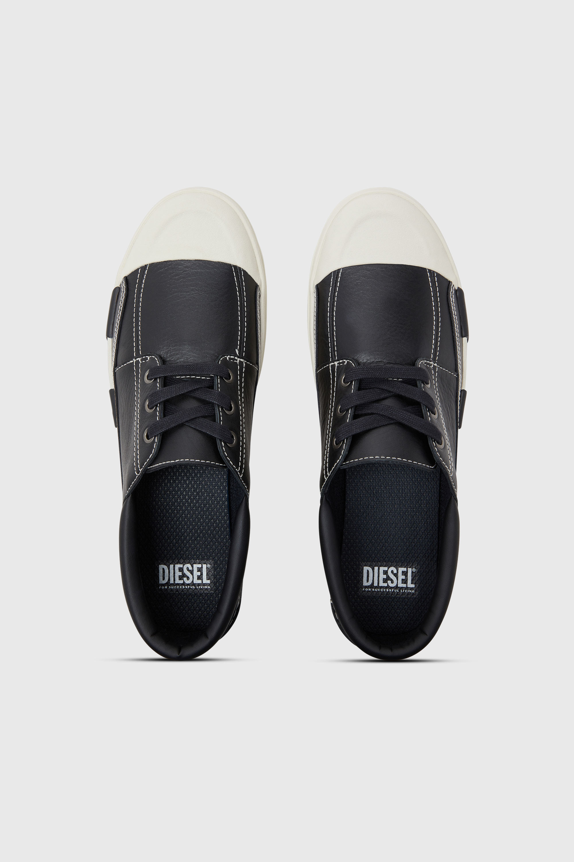 Diesel - S-D-VERSE MOCASSIN, Man's S-D-Verse - Leather hybrid moccasin in Black - 4