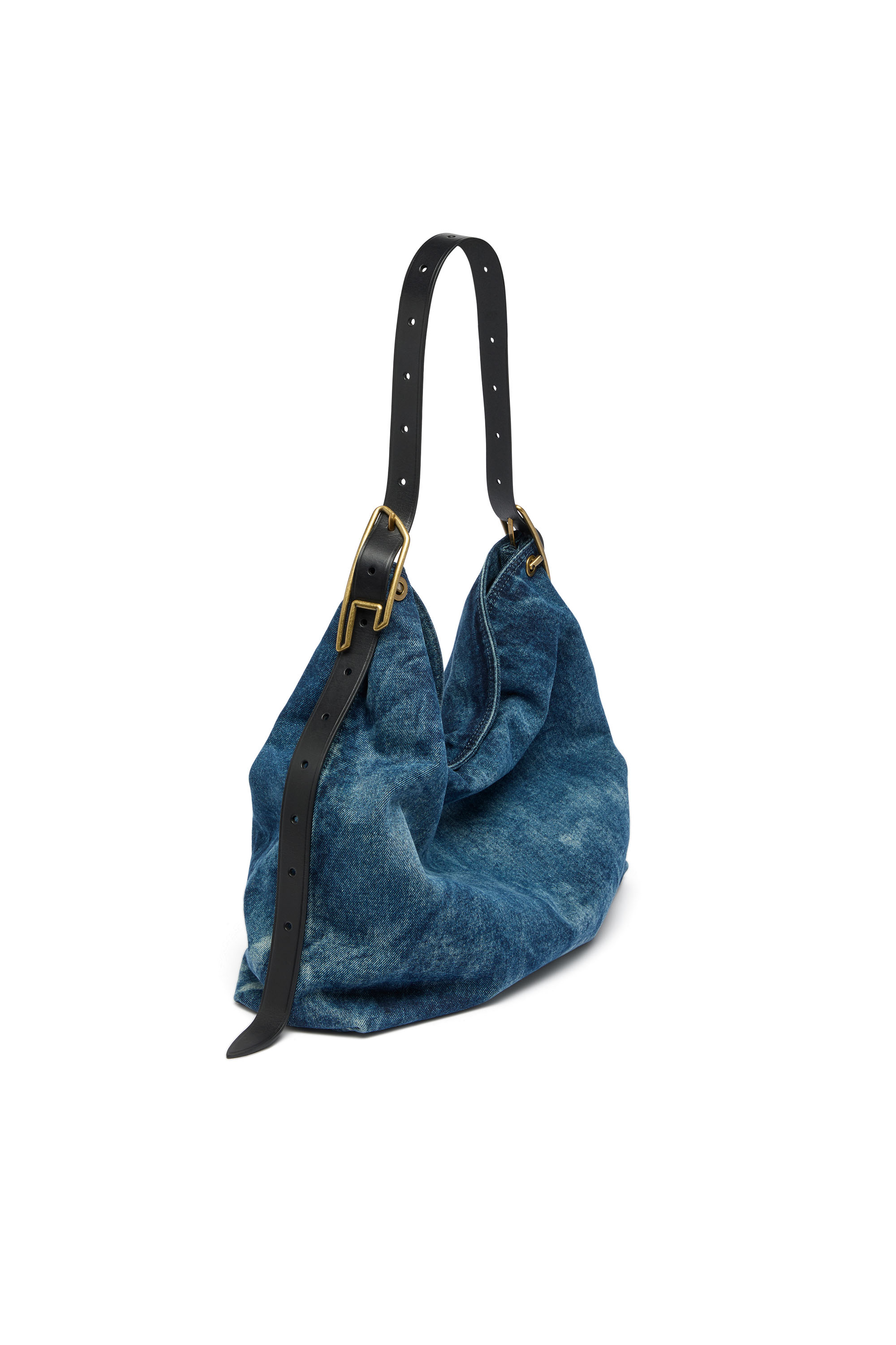 Diesel - D-LINE HOBO L, Woman's D-Line-Denim hobo bag in Medium blue - 2