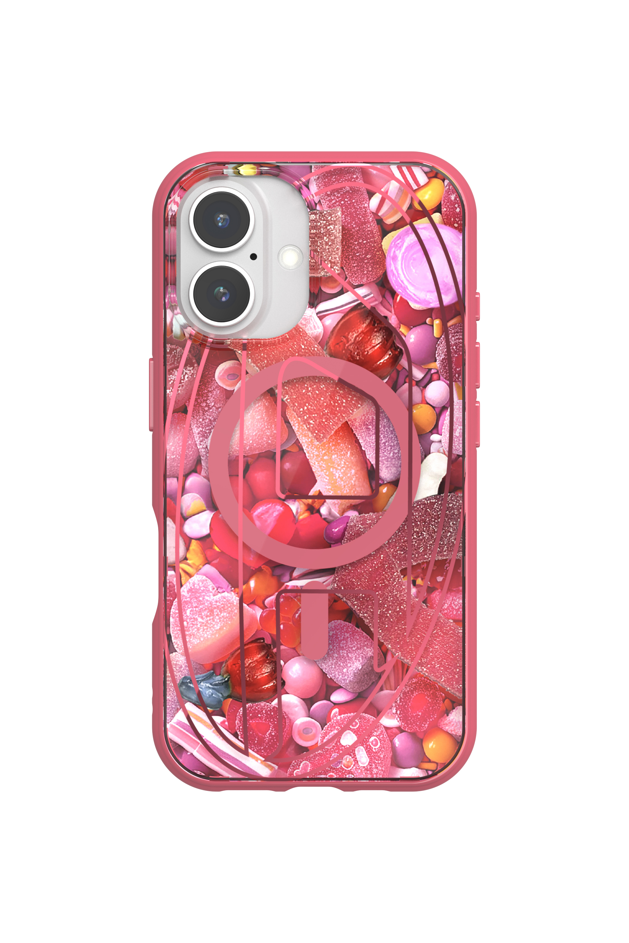 Diesel - 60249 AOP CASE, Unisex's Oval D Case with Magsafe iPhone 16 in Pink - 4