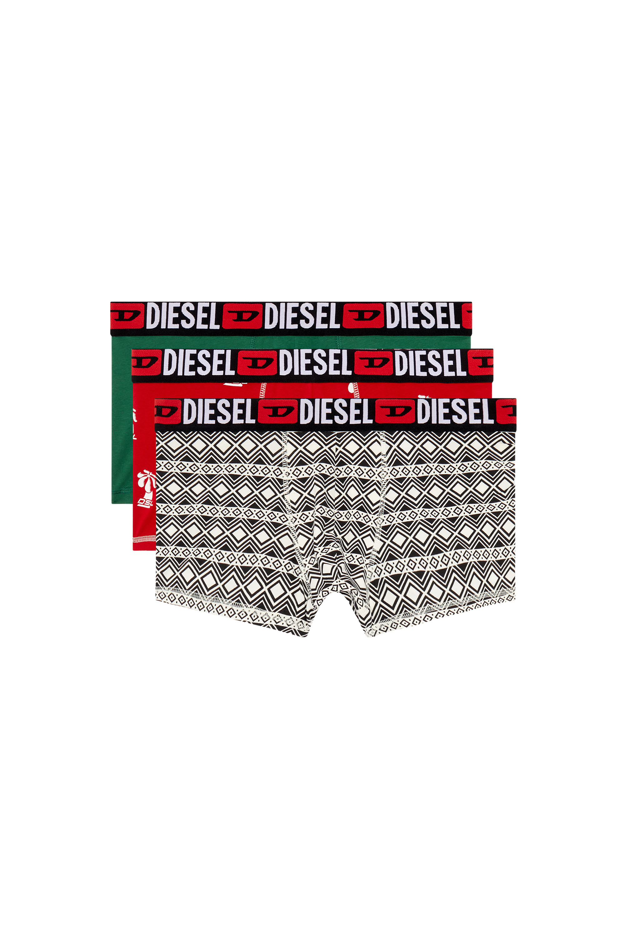 Diesel - UMBX-DAMIENTHREEPACK, Man Three-pack printed boxer briefs in Multicolor - Image 1