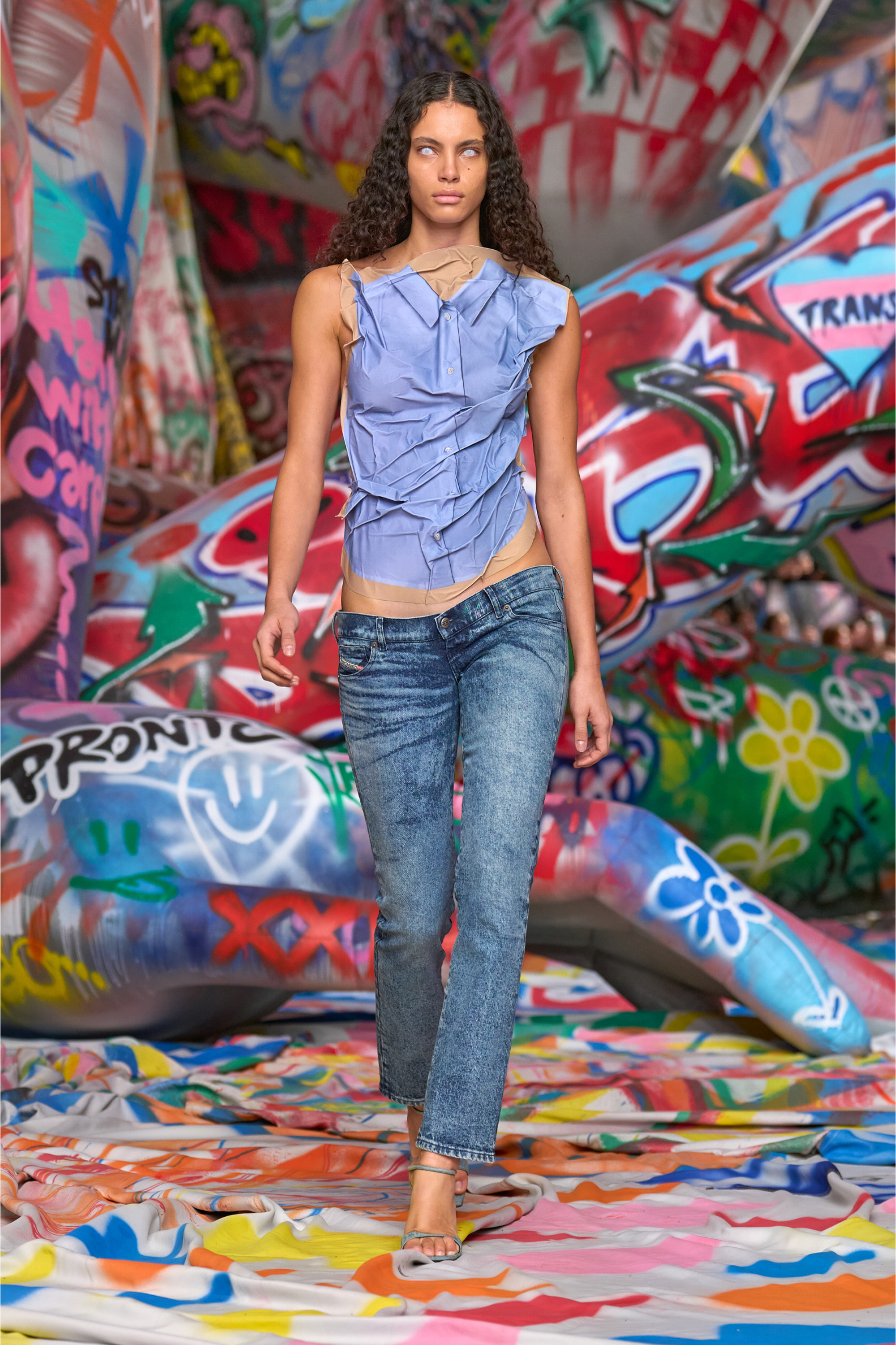 Diesel - Woman's Regular Jeans D-Waisty 007DI, Medium blue - 6