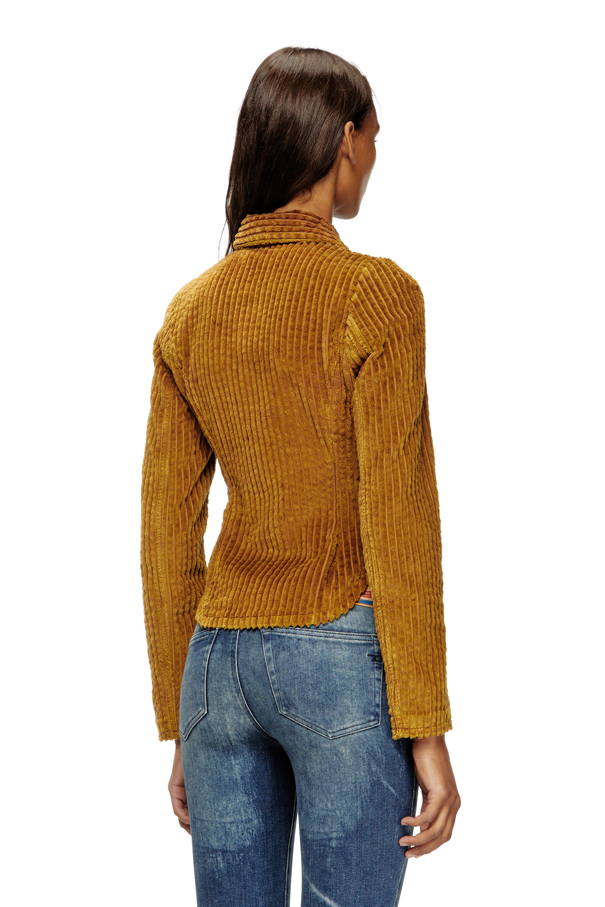 G-ENEA, Light Brown Diesel - G-ENEA, Woman's Shirt-jacket in cotton corduroy in Light Brown - 4