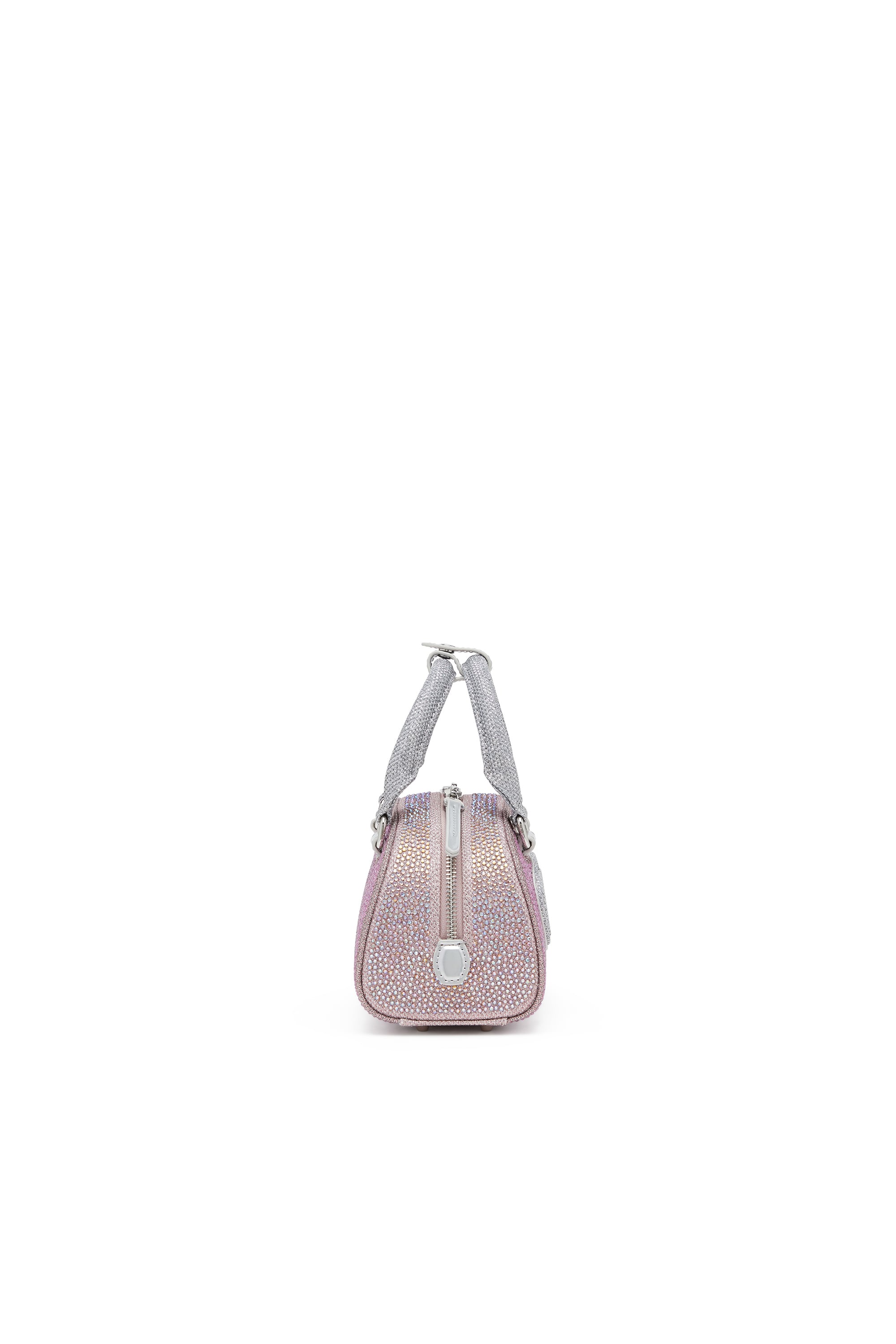 Diesel - 1DR DOME CROSSBODY, Woman's 1DR Dome - Small bowling bag in crystal Lurex in Pink - 4