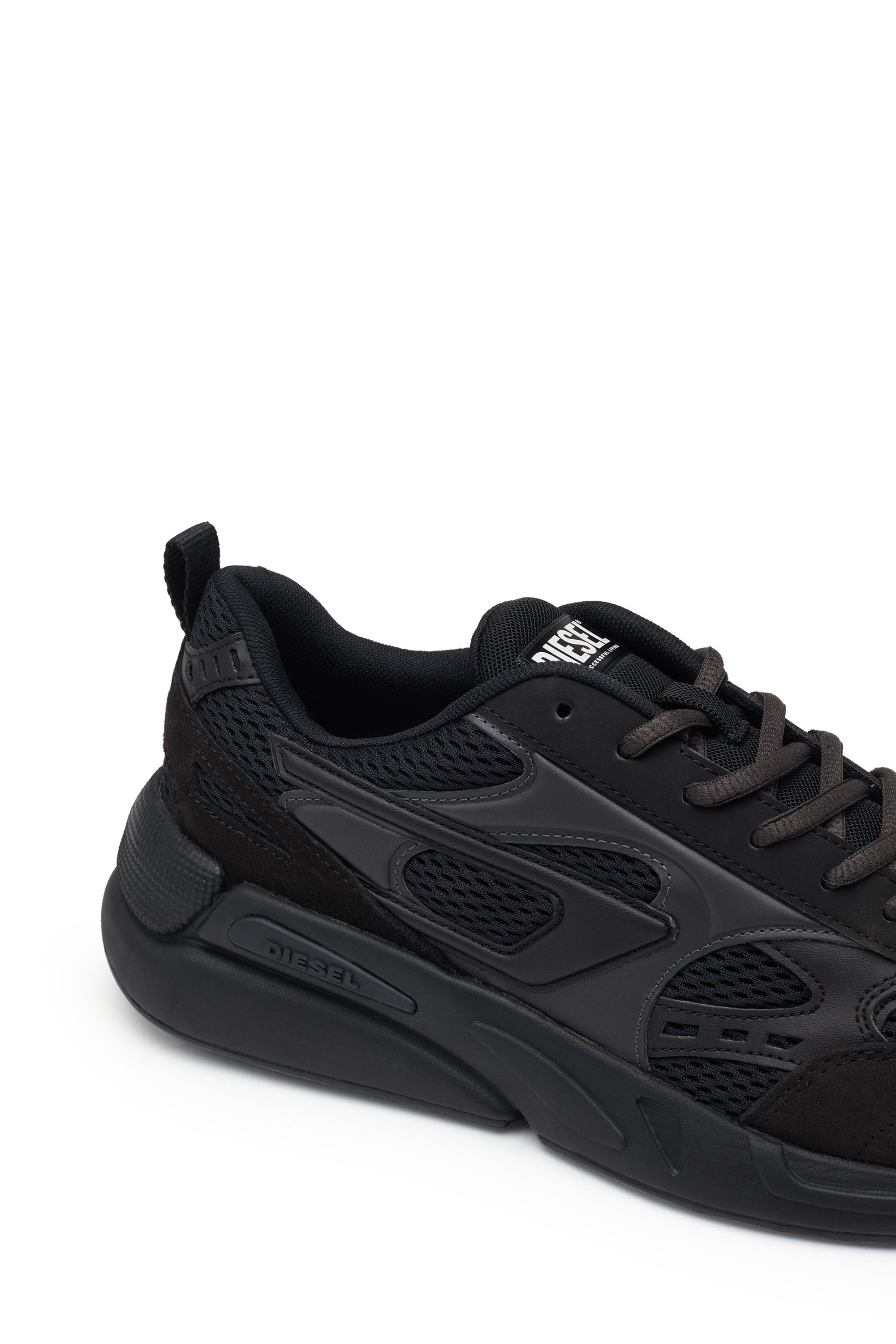 Diesel - S-SERENDIPITY SPORT, Man S-Serendipity-Sneakers in mesh and suede in Black - Image 6