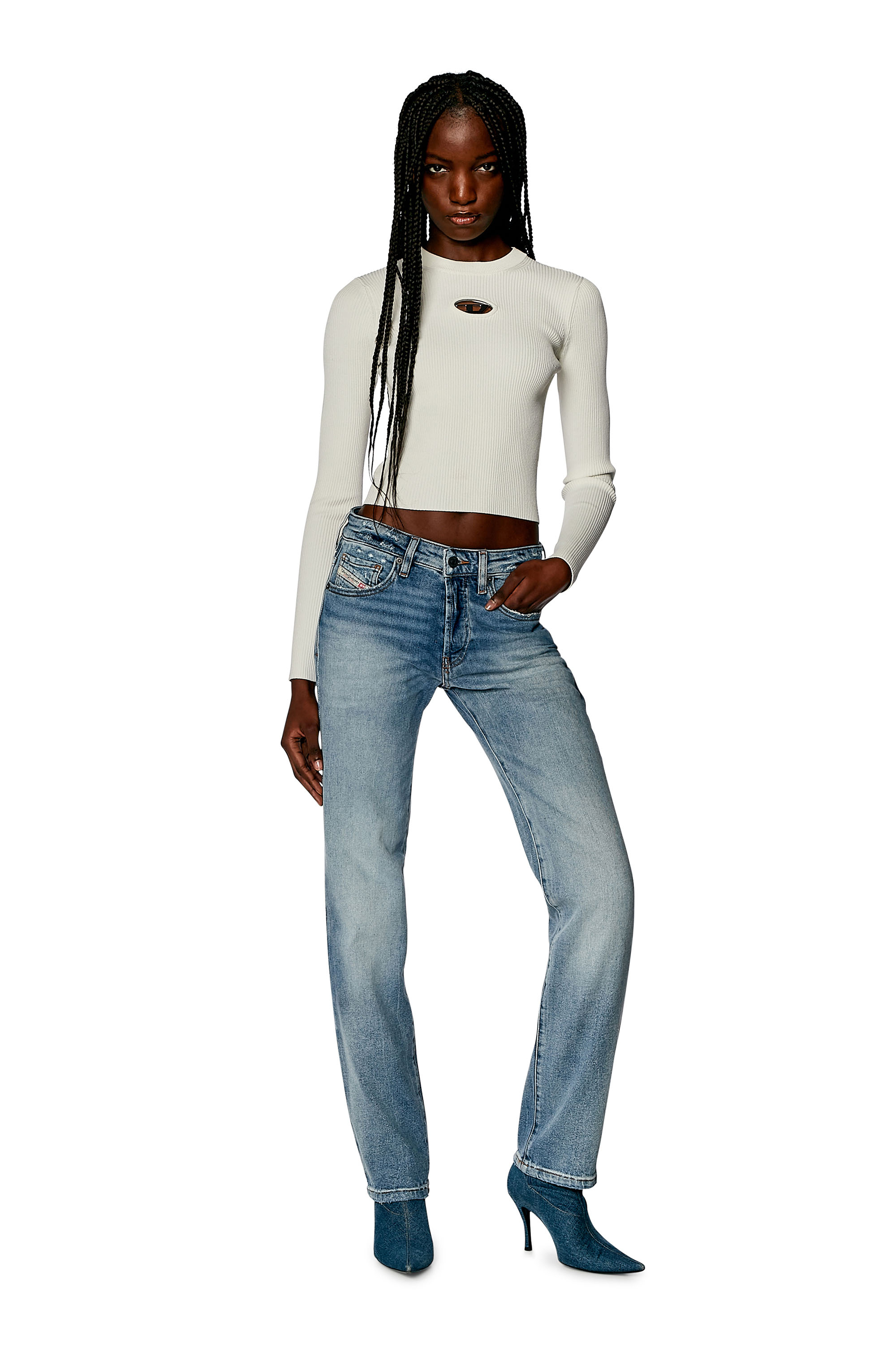 Diesel - Straight Jeans 1989 D-Mine 0PFAR, Light Blue - Image 4