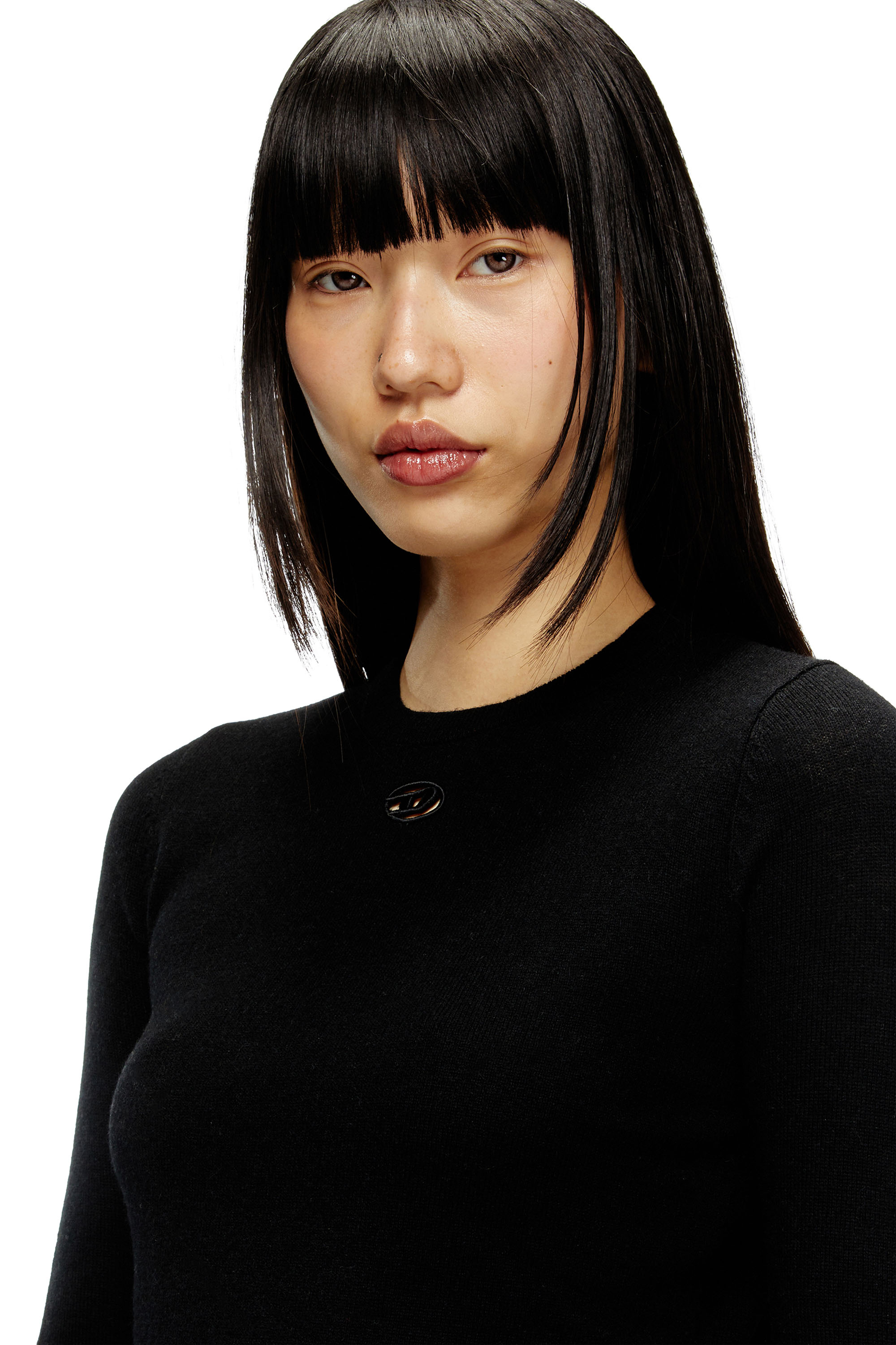 Diesel - M-AREESAX, Woman's Wool and cashmere top in Black - 5