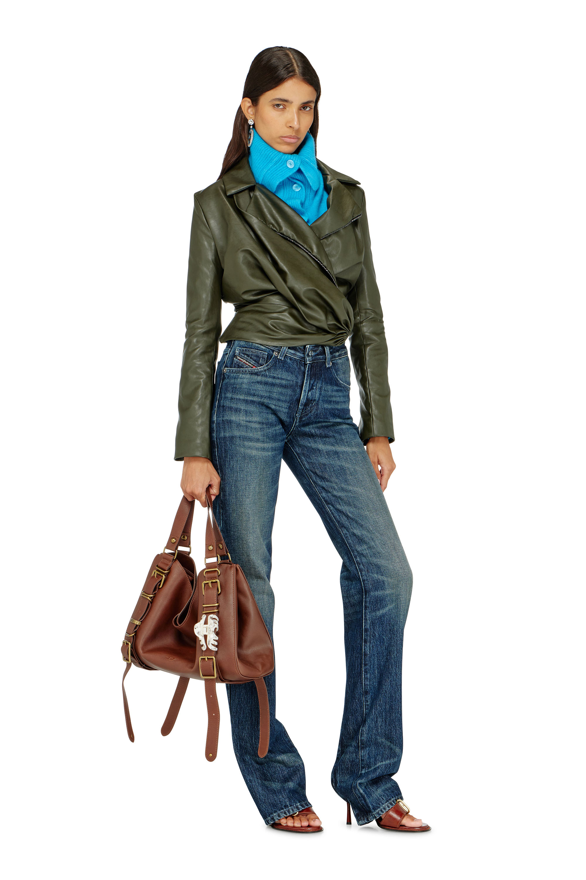 Diesel - G-DRAP, Woman's Draped wrap-effect jacket in null - 2
