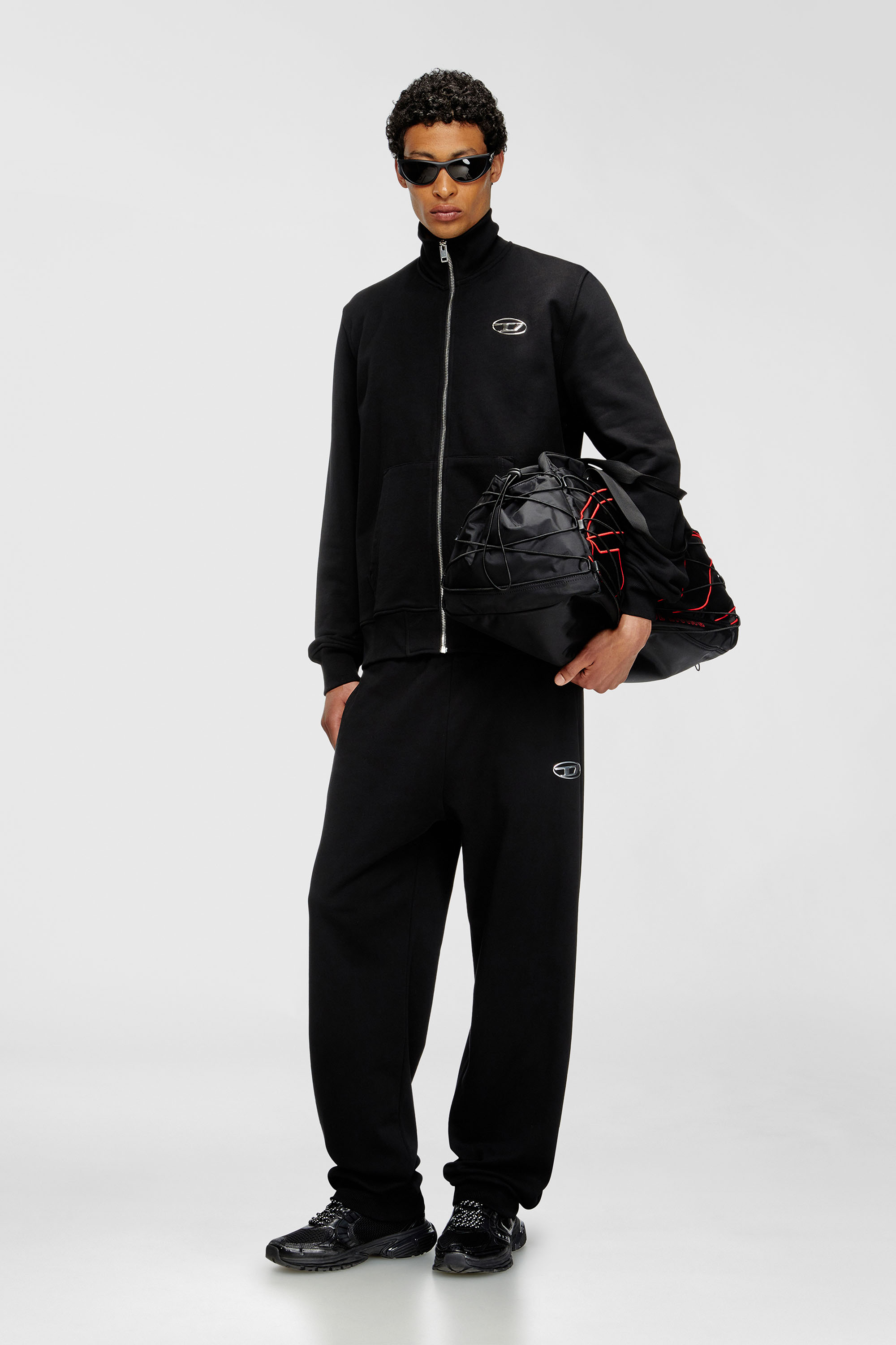 Diesel - P-MARKY-OD, Man's Pants with metal-effect Oval D logo in Black - 2