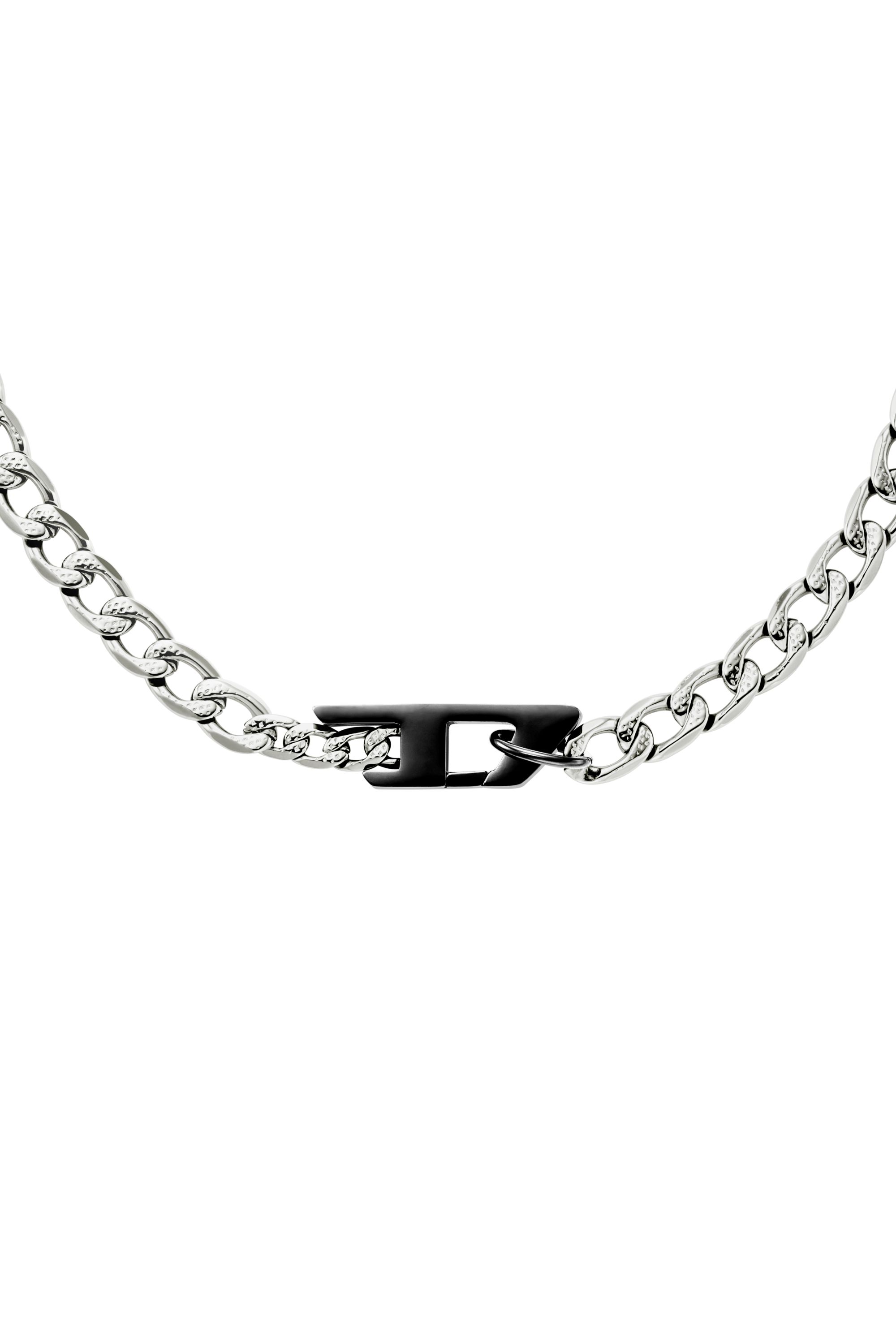 Diesel - DX1636931 JEWELLERY, Unisex's Two-tone stainless steel chain necklace in Silver/Black - 2