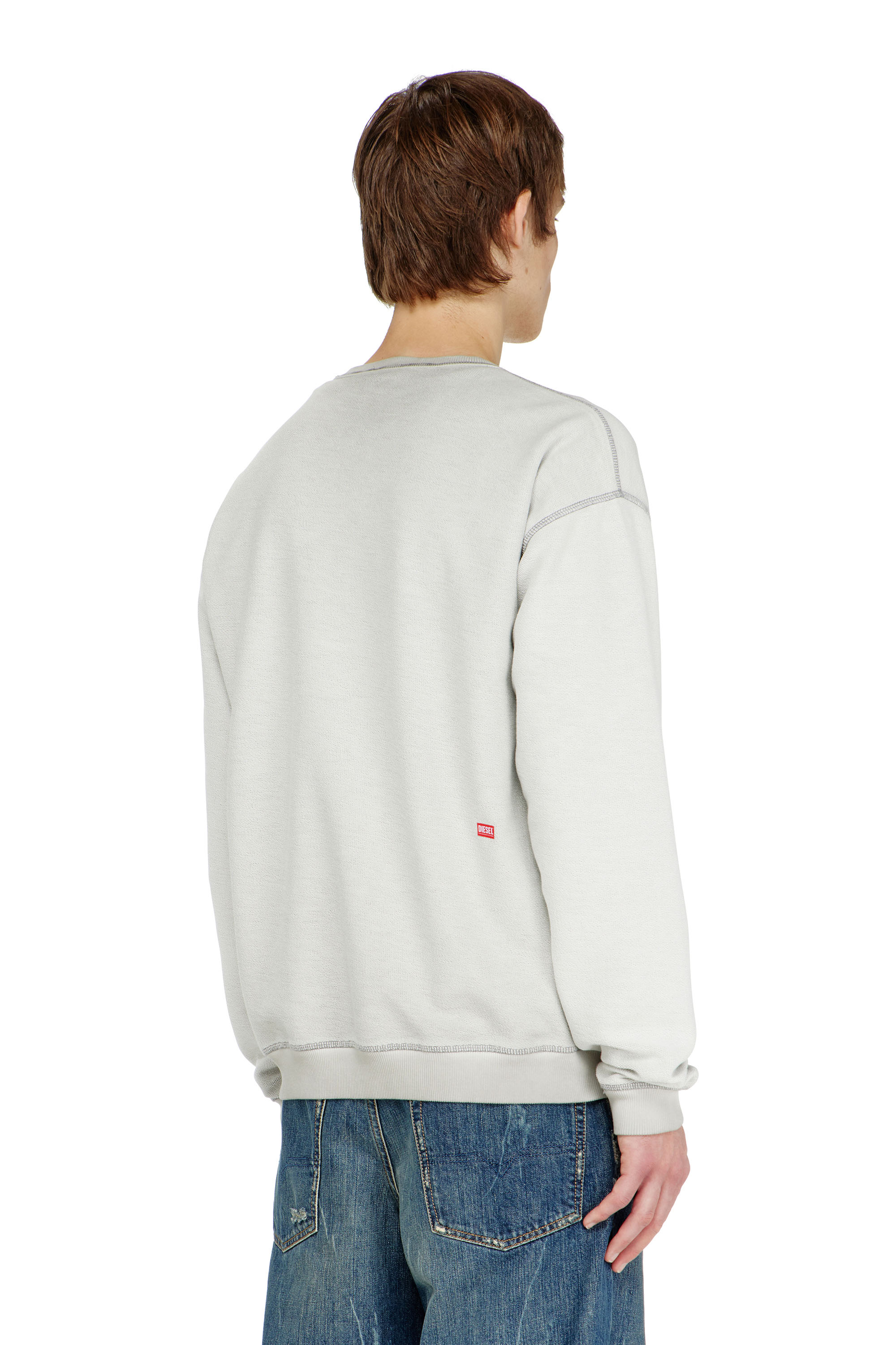 Diesel - S-ARON-RAW, Man's Sweatshirt with d&eacute;vor&eacute; print in null - 4