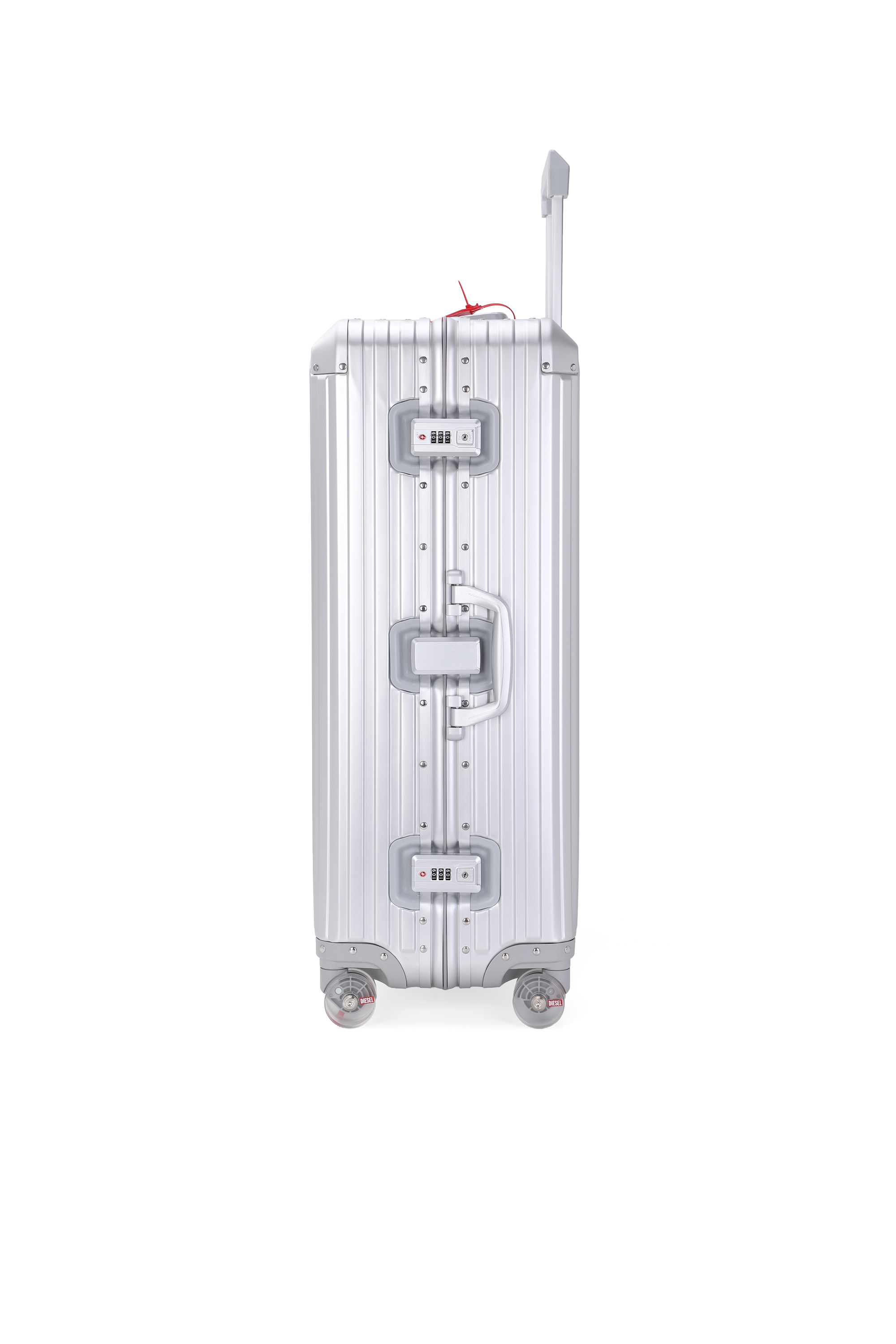 Diesel - DIESEL ALUMINUM TROLLEY- DSL002, Unisex's Aluminum suitcase size L in Silver - 3