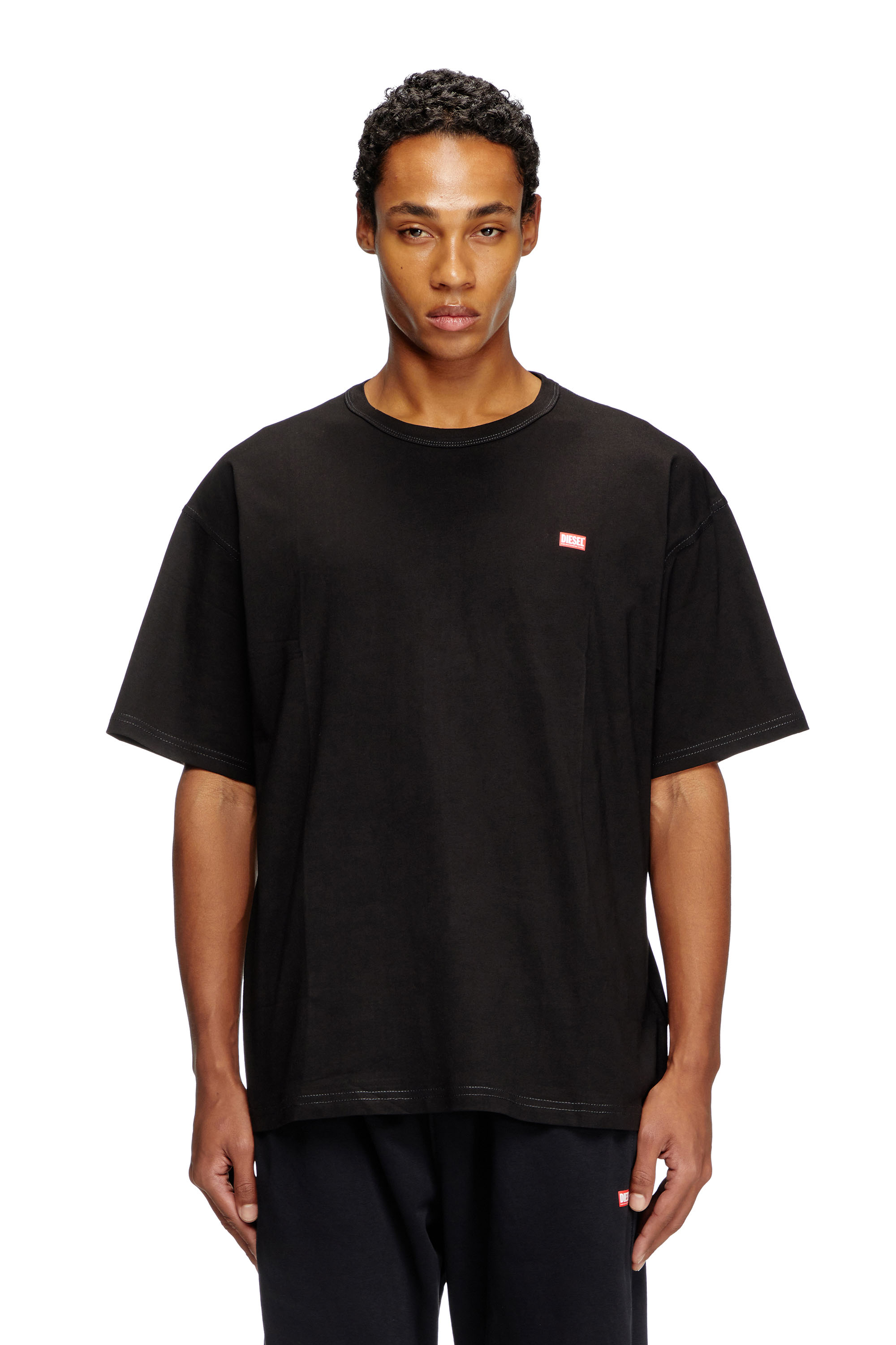 Diesel - T-BOXT-R30, Man's T-shirt with small logo in Black - 3
