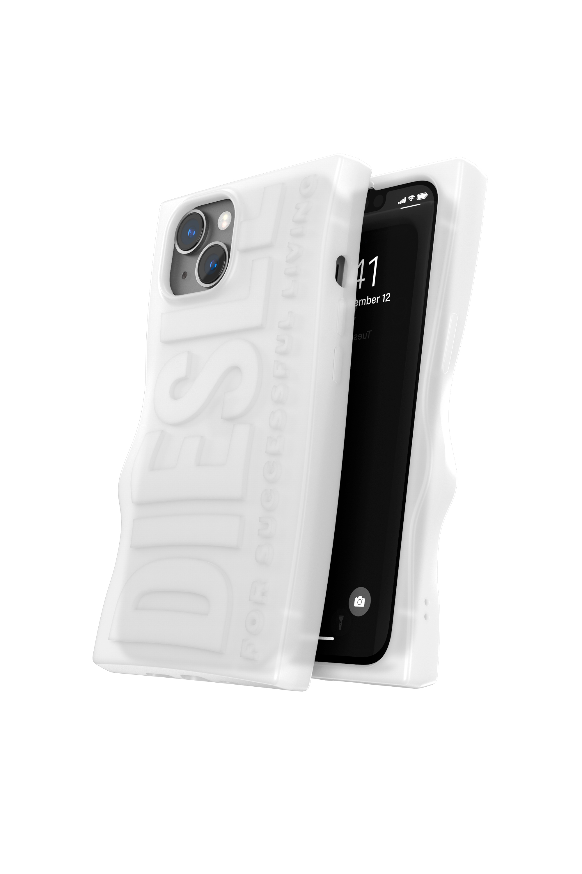 Diesel - 54122 MOULDED CASE, Unisex D By case iPhone 13/iPhone 14 in White - Image 3