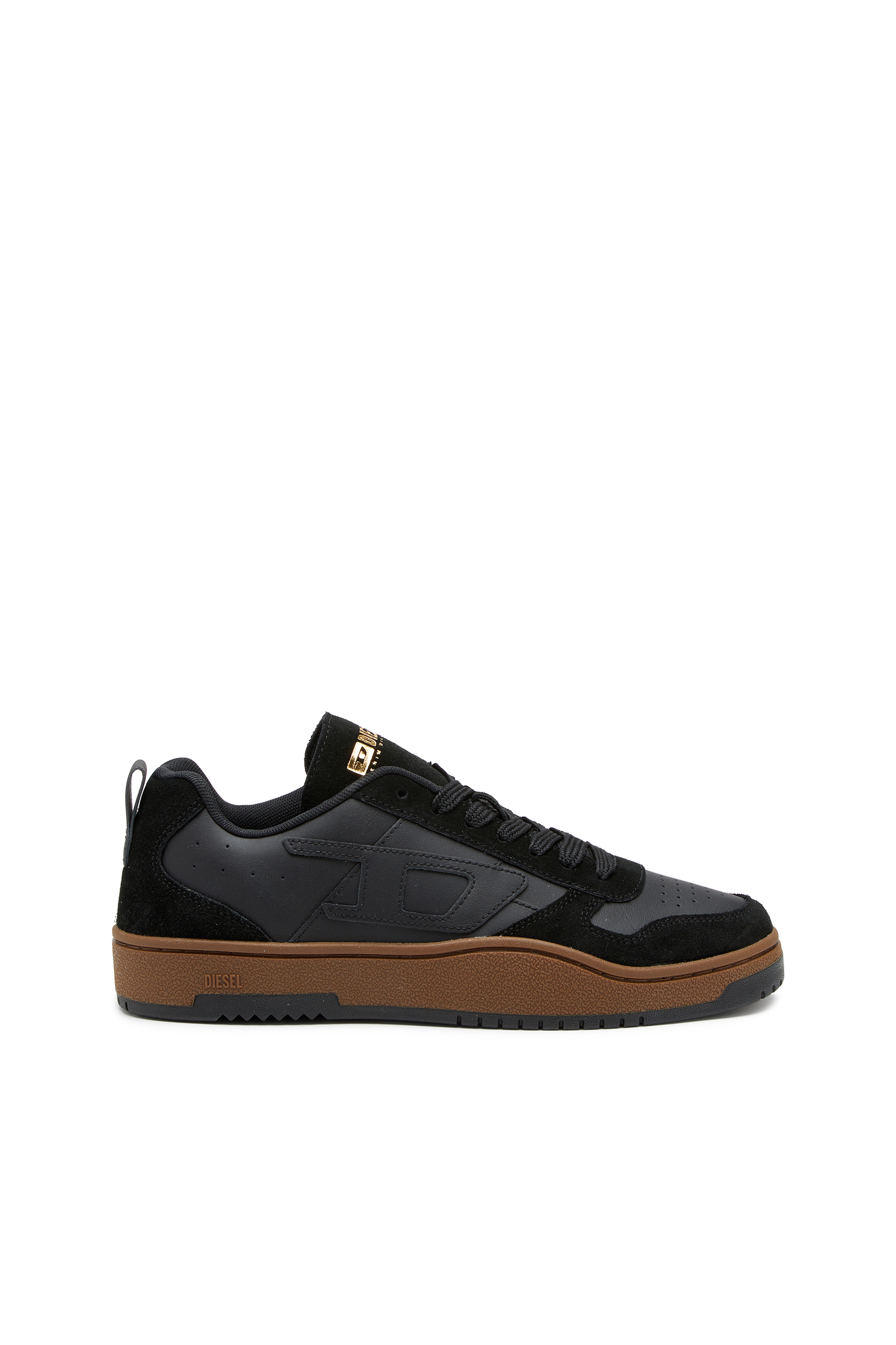 Diesel - S-UKIYO V2 LOW, Man's S-Ukiyo-Sneakers in leather and suede in Black - 1