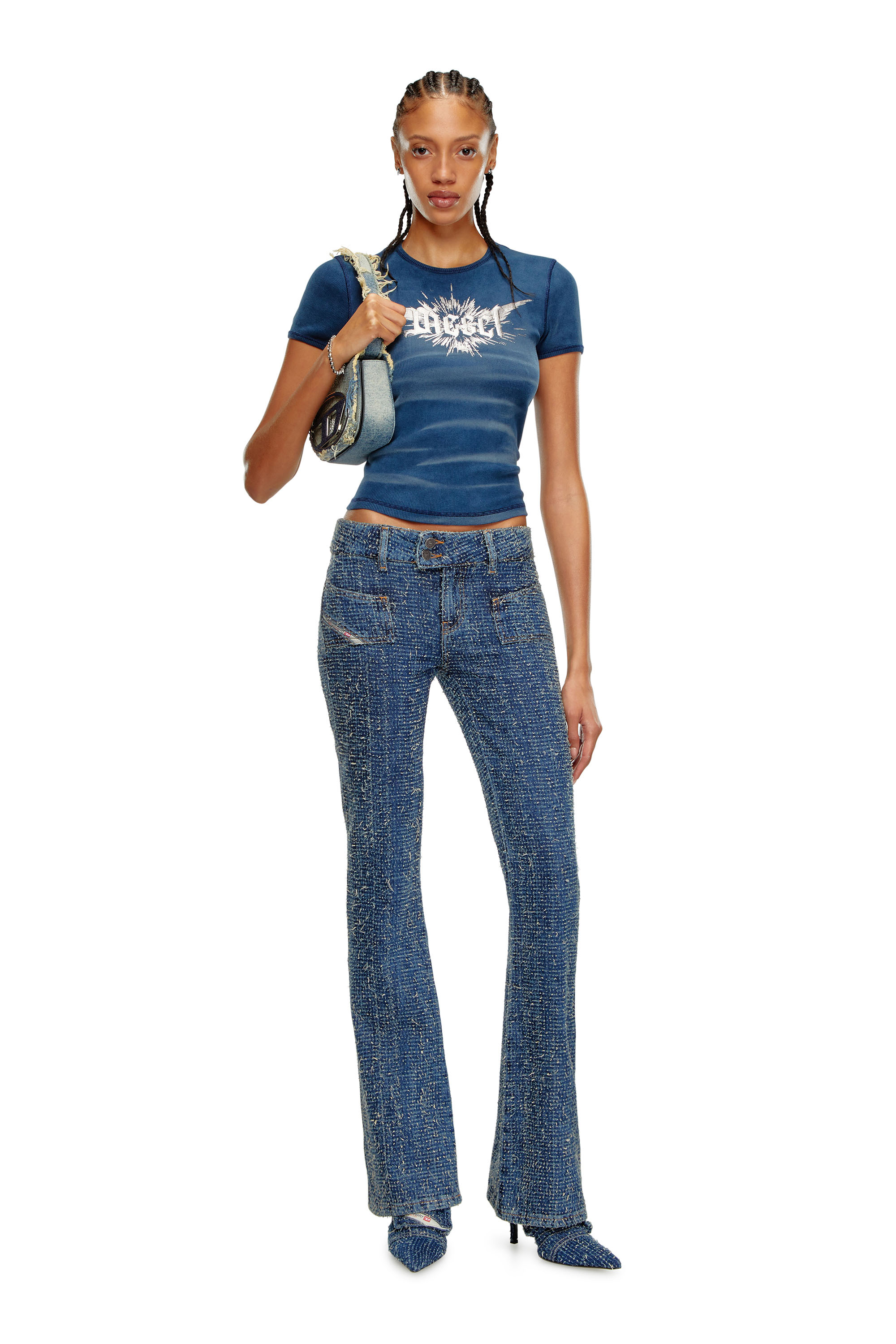 Diesel - Bootcut and Flare Jeans D-Ebush 0PGAH, Medium blue - Image 2