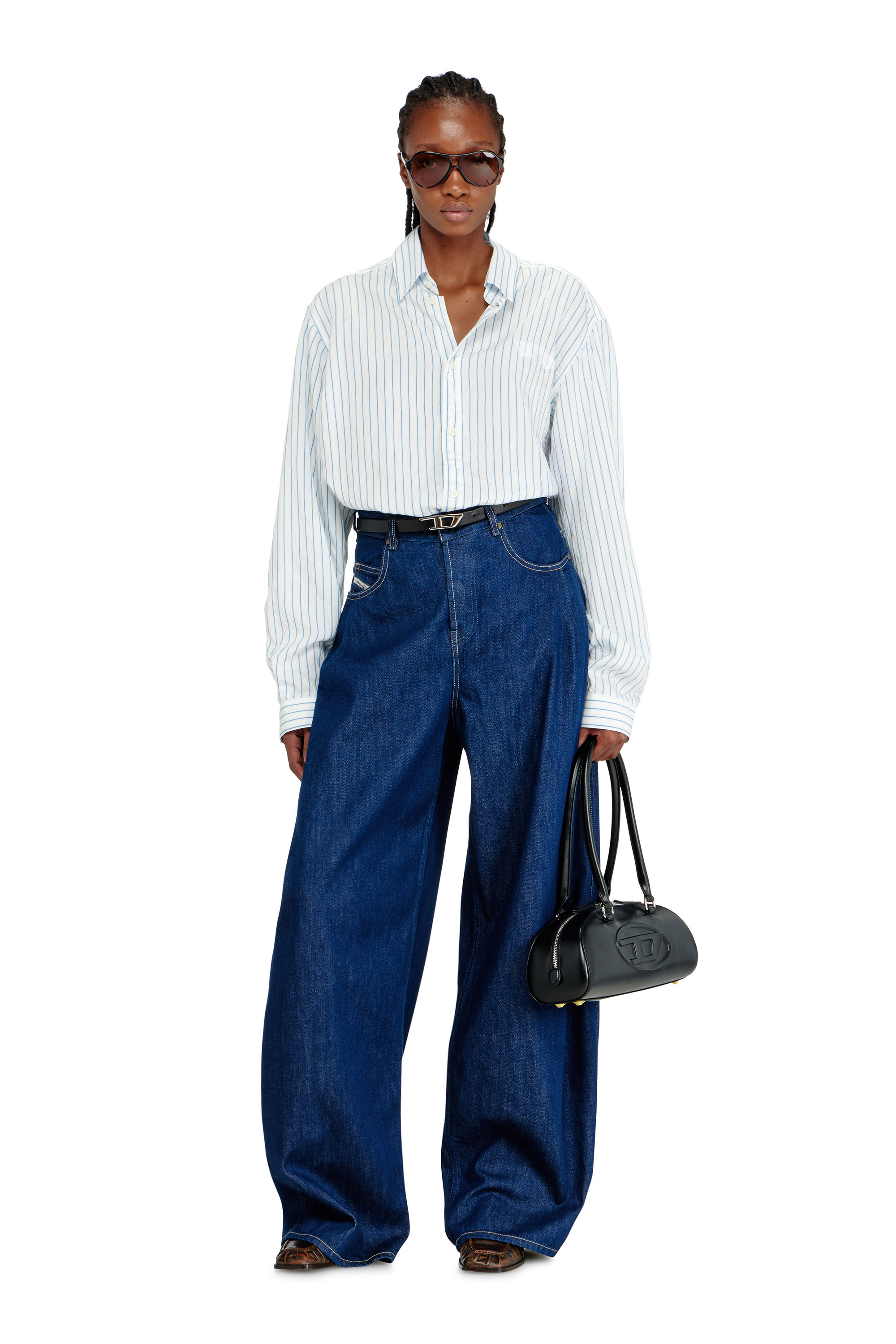 Diesel - Woman's Relaxed Jeans 1987 D-Khelz 09Q09, Dark Blue - 2